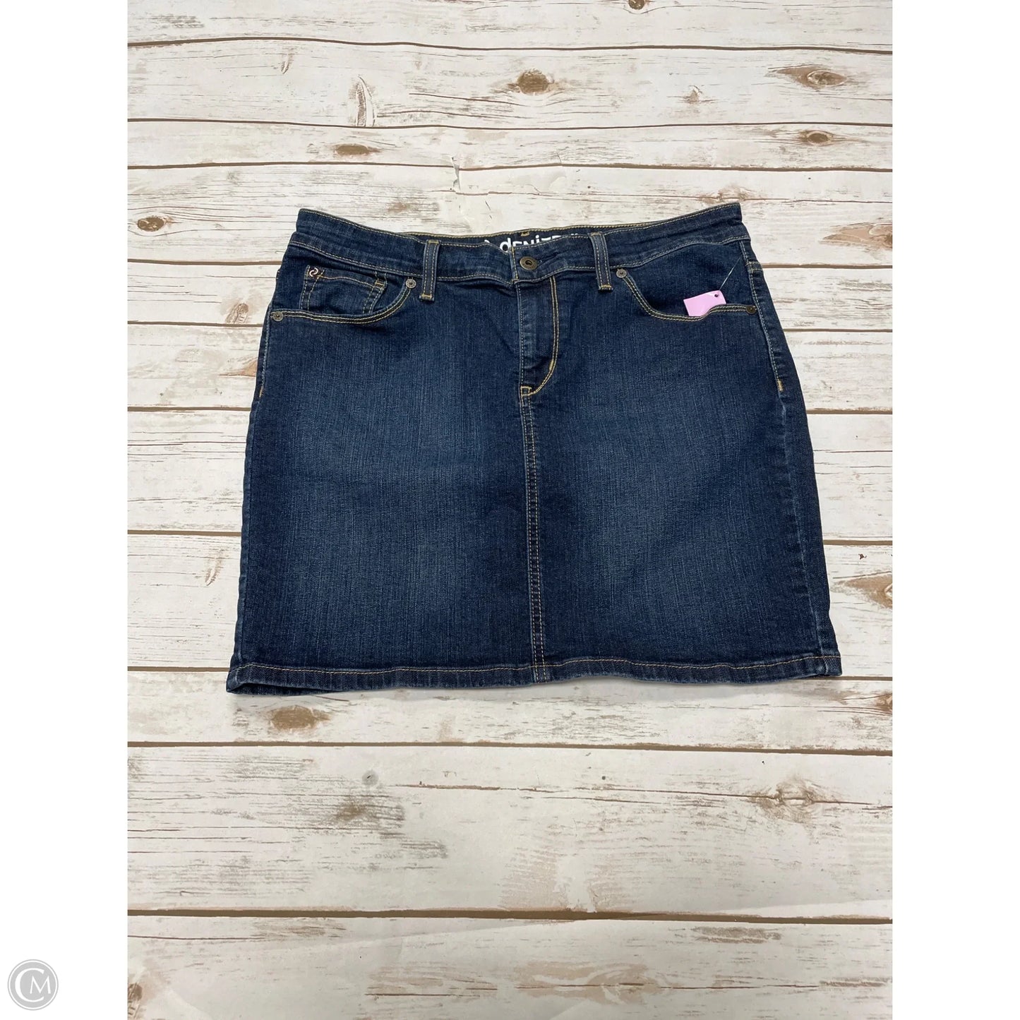 Skirt Mini & Short By Levis In Blue Denim, Size: 14