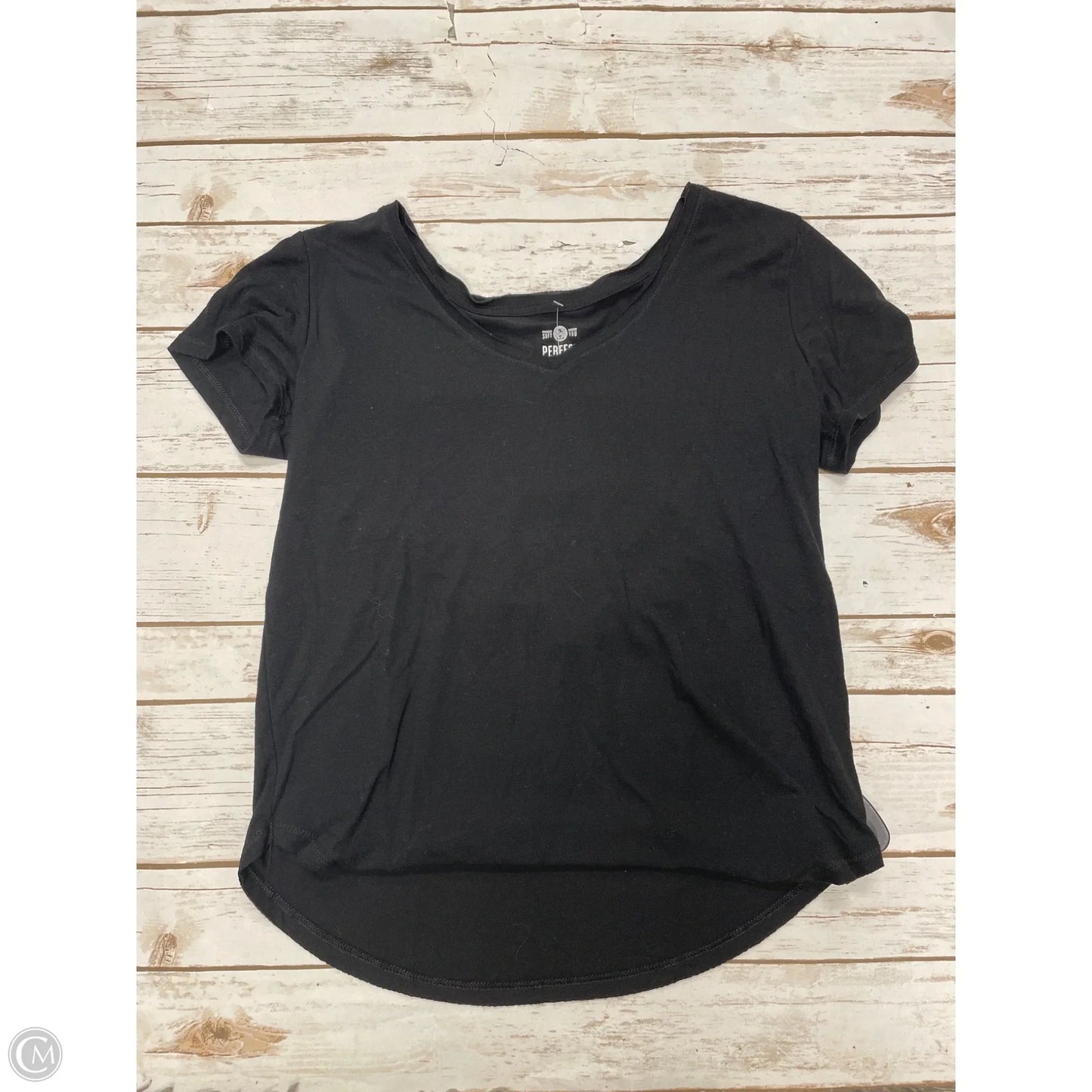 Top Short Sleeve Basic By So In Black, Size: M