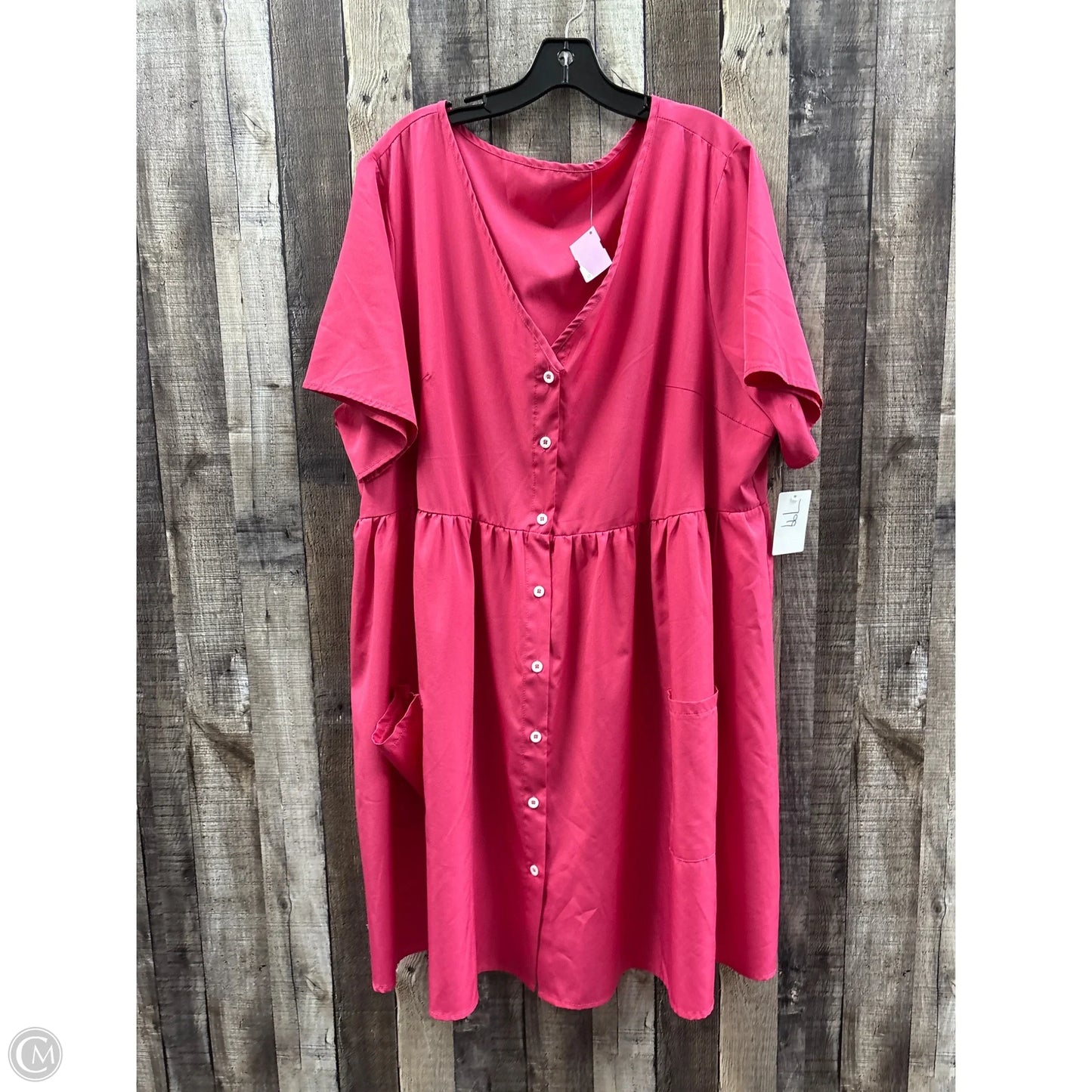 Dress Casual Short By Shein In Pink, Size: 4x