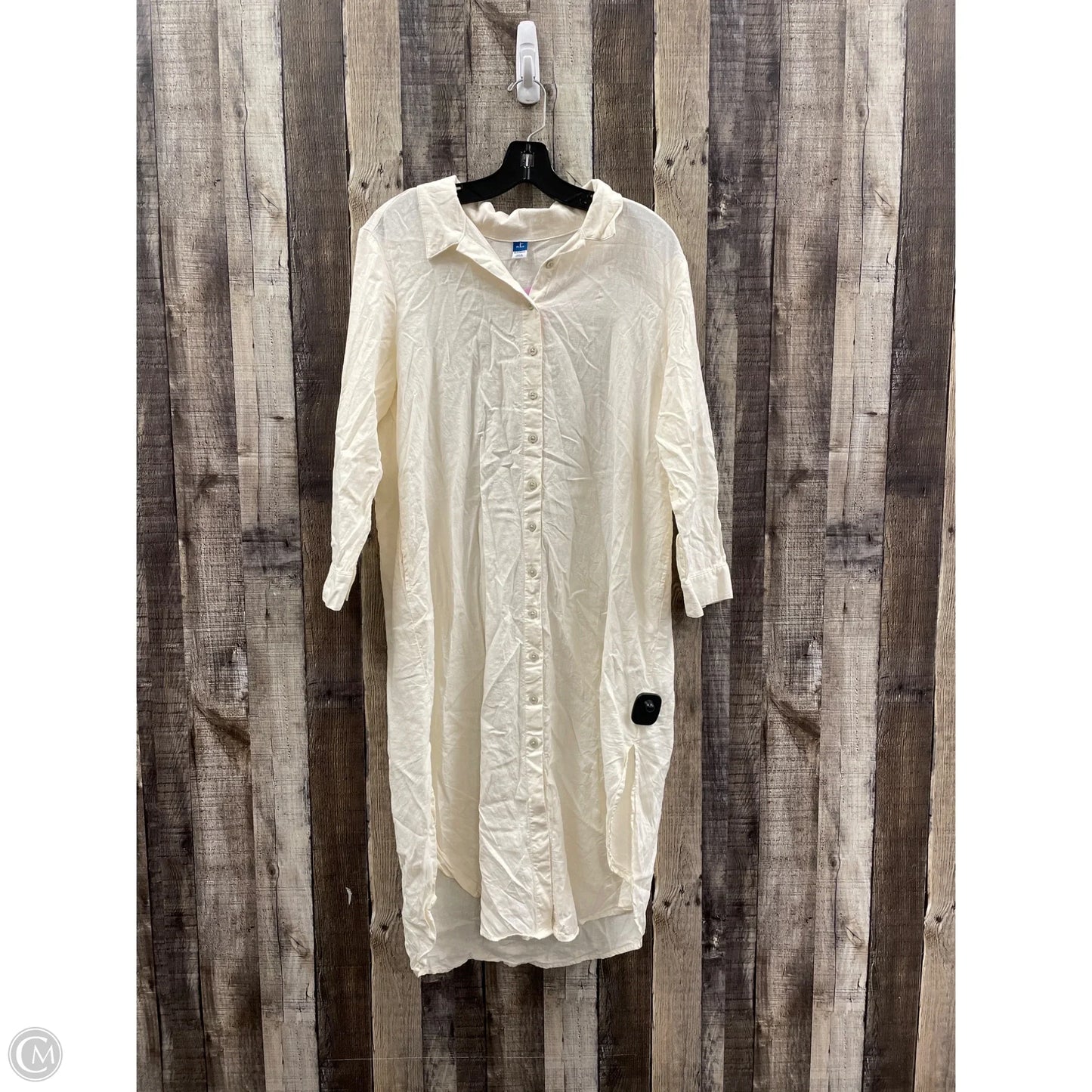 Dress Casual Midi By Old Navy In Cream, Size: Lp