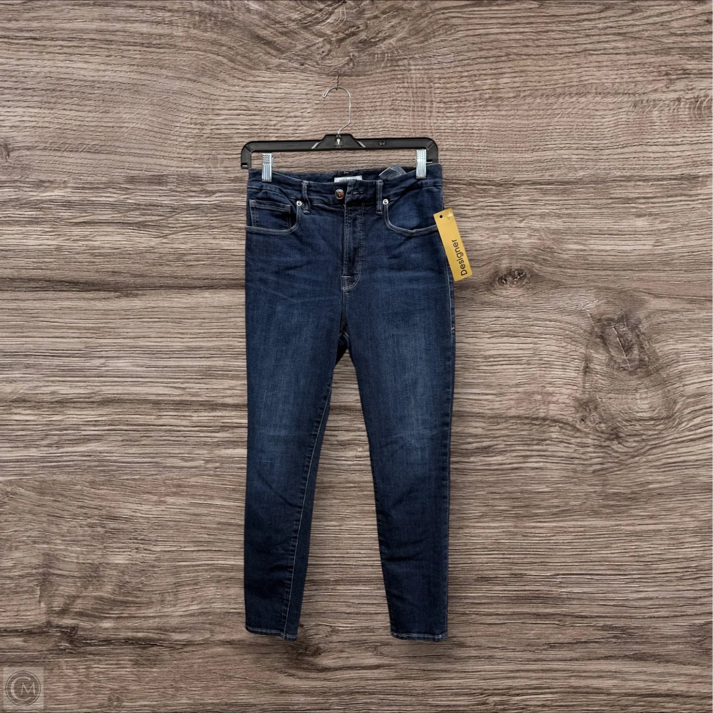 Jeans Cropped By Good American In Blue Denim, Size: 6
