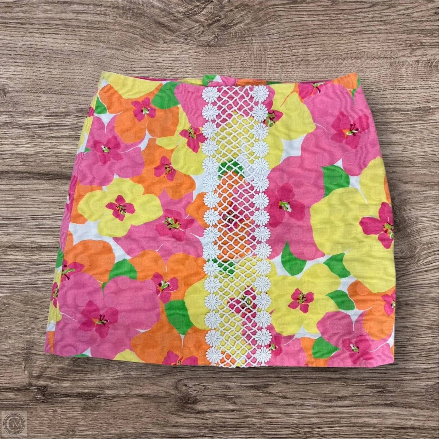Skirt Designer By Lilly Pulitzer In Pink & Yellow, Size: 6