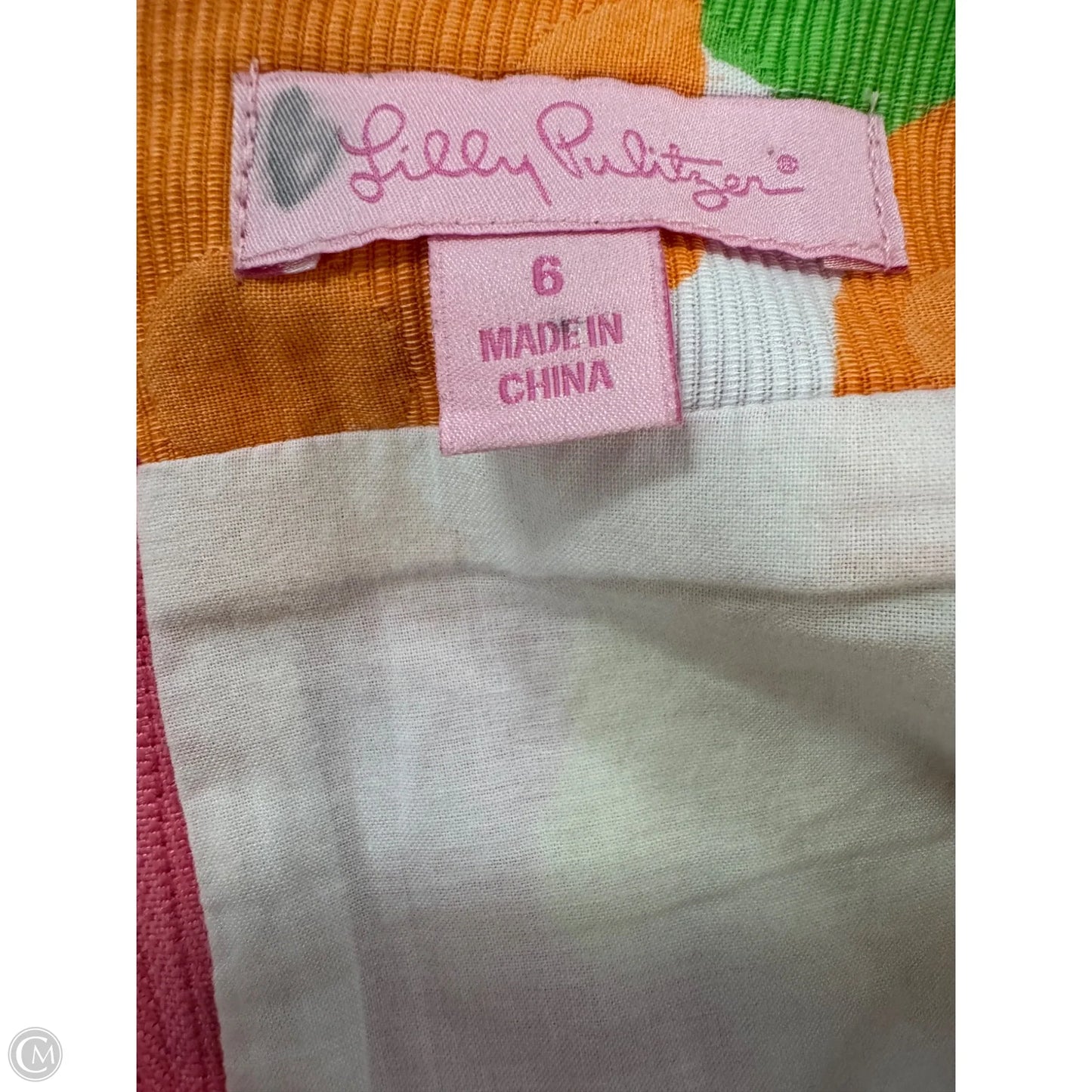 Skirt Designer By Lilly Pulitzer In Pink & Yellow, Size: 6