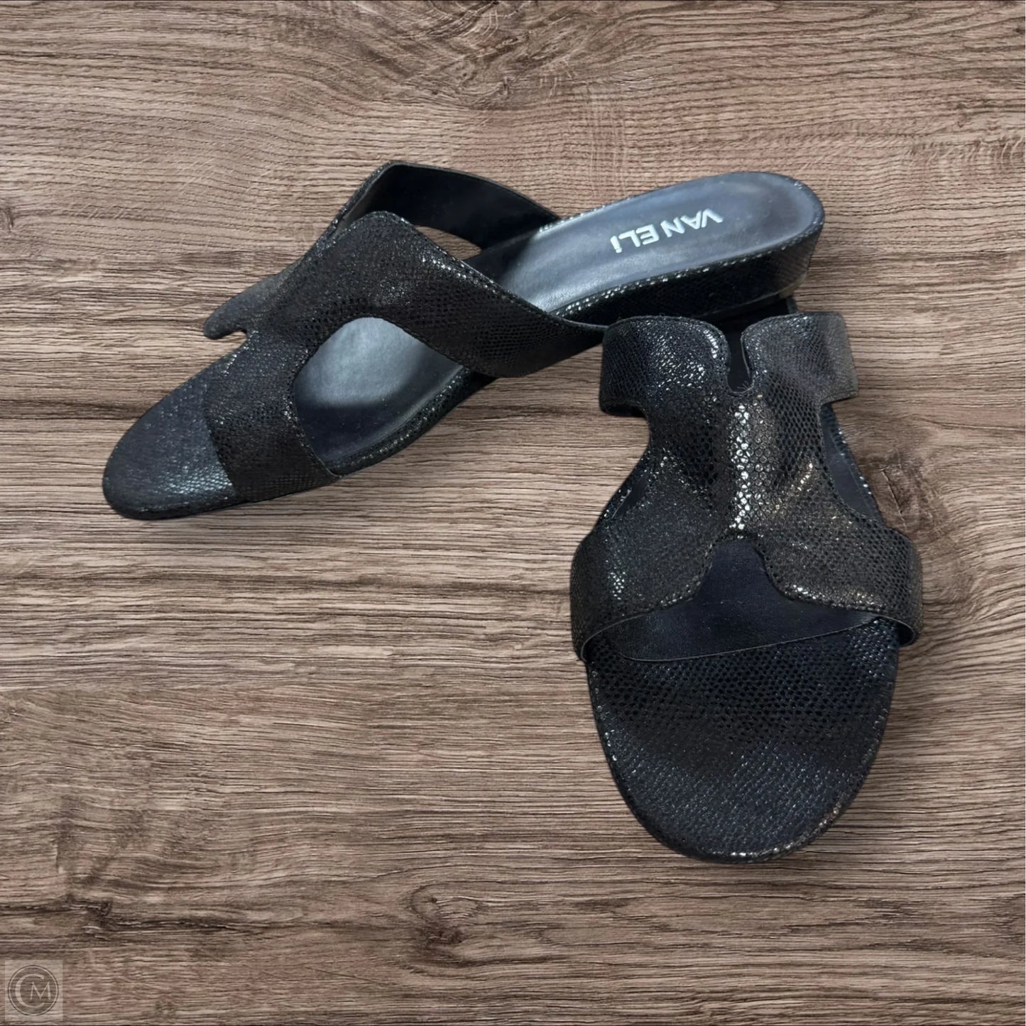 Sandals Flats By Vaneli In Black, Size: 9.5