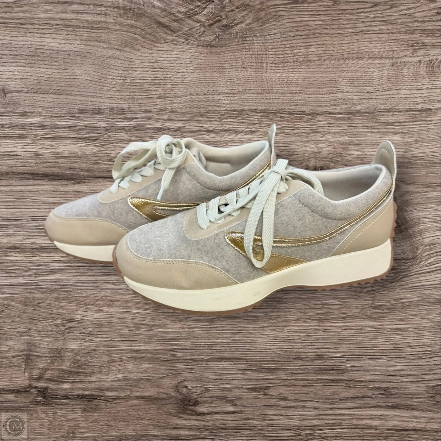 Shoes Athletic By Dolce Vita In Gold & Tan, Size: 9