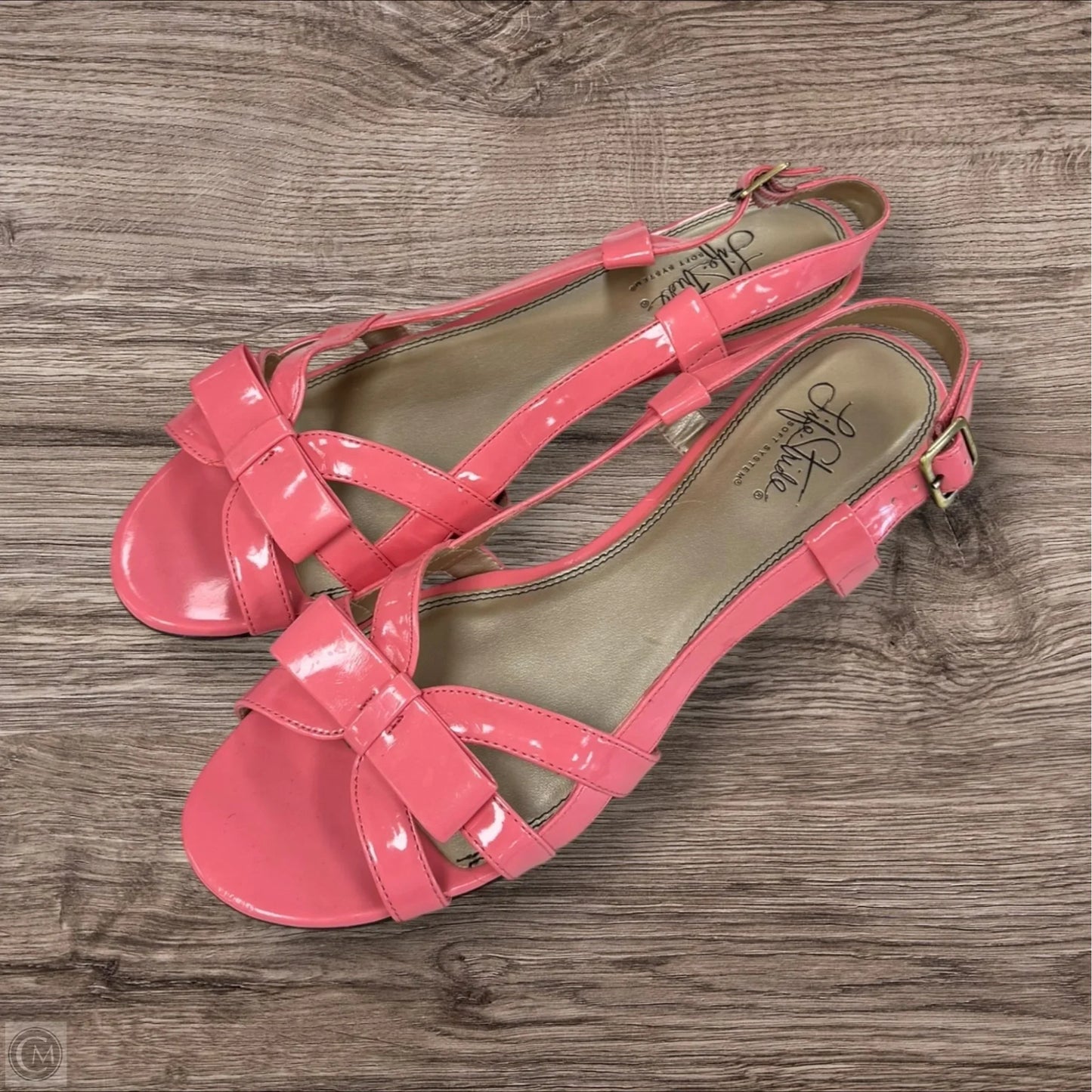 Sandals Heels Wedge By Life Stride In Pink, Size: 10