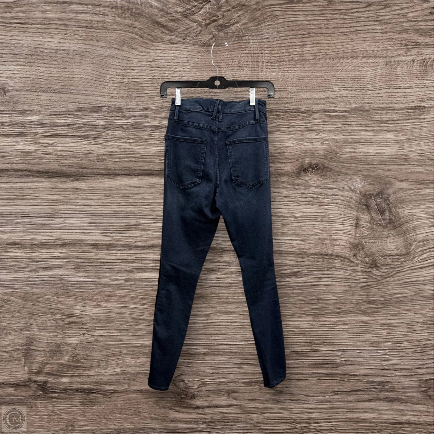 Jeans Skinny By Good American In Black & Blue, Size: 2