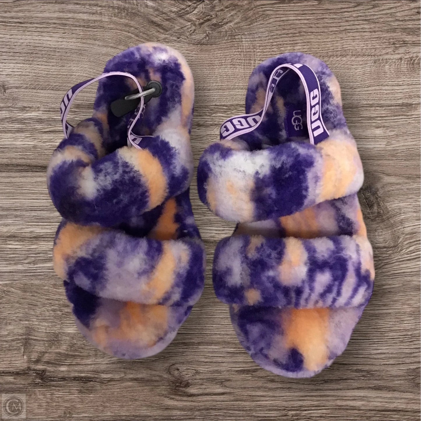 Sandals Designer By Ugg In Orange & Purple, Size: 7