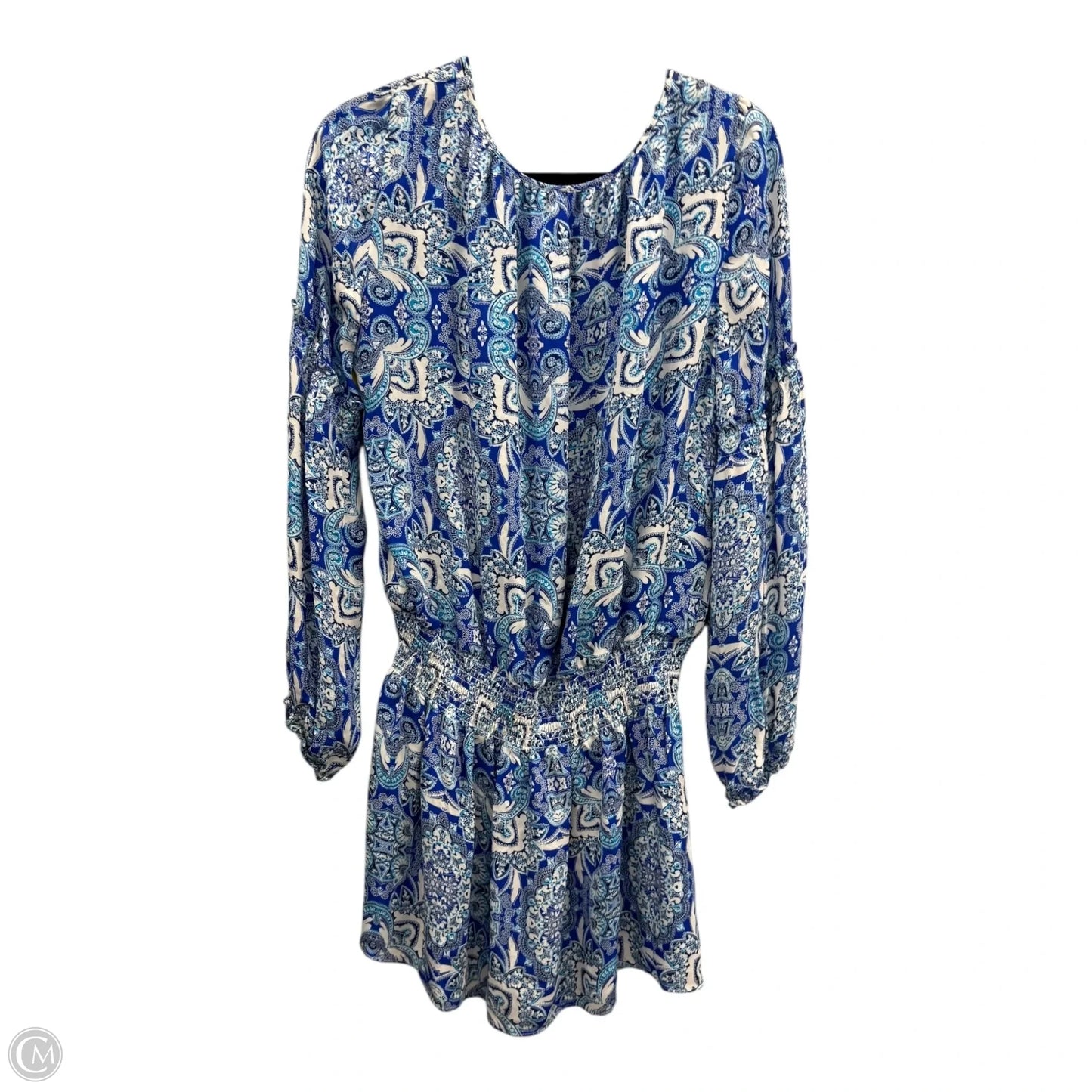 Dress Casual Short By Parker In Blue & White, Size: L