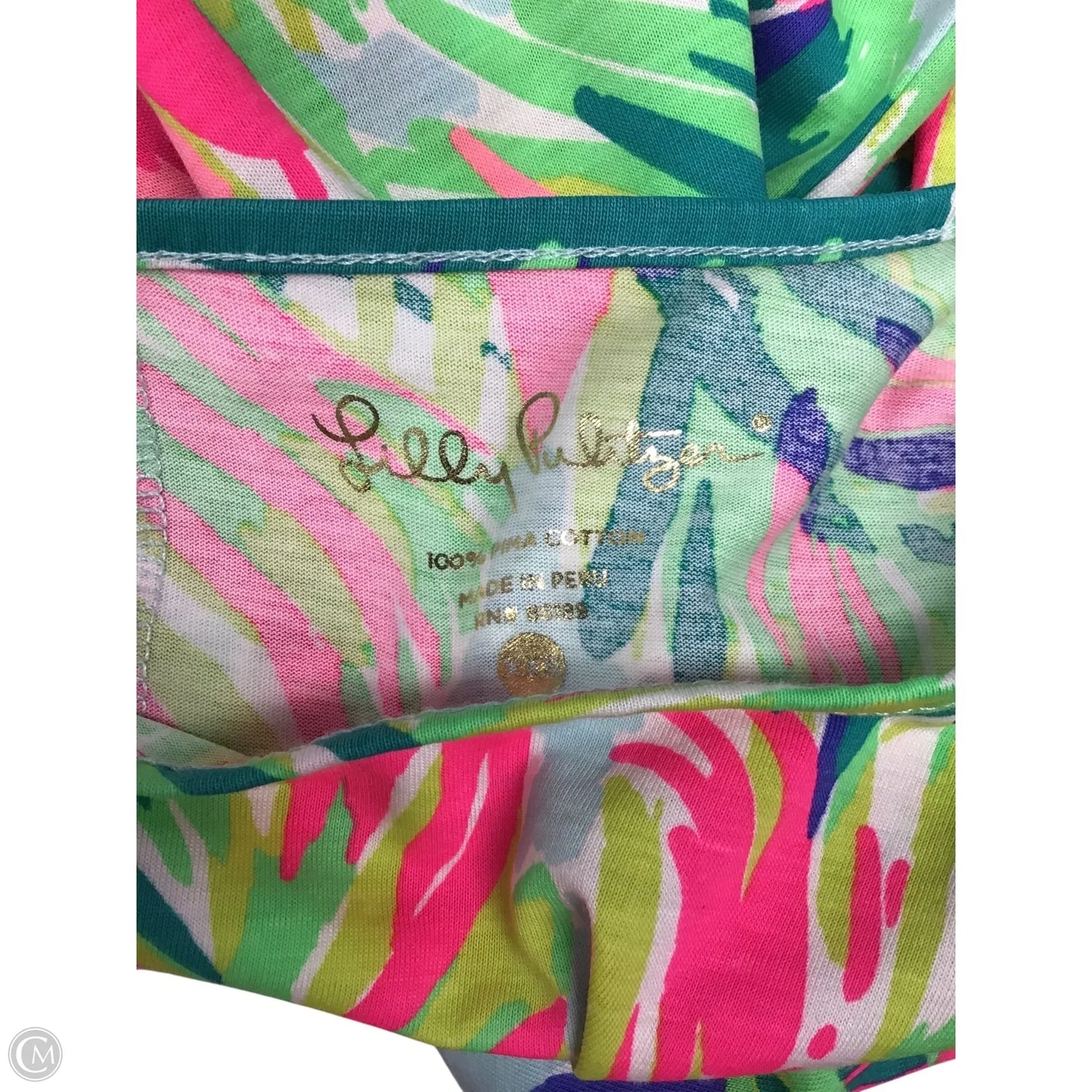 Dress Designer By Lilly Pulitzer In Green & Pink, Size: Xxs