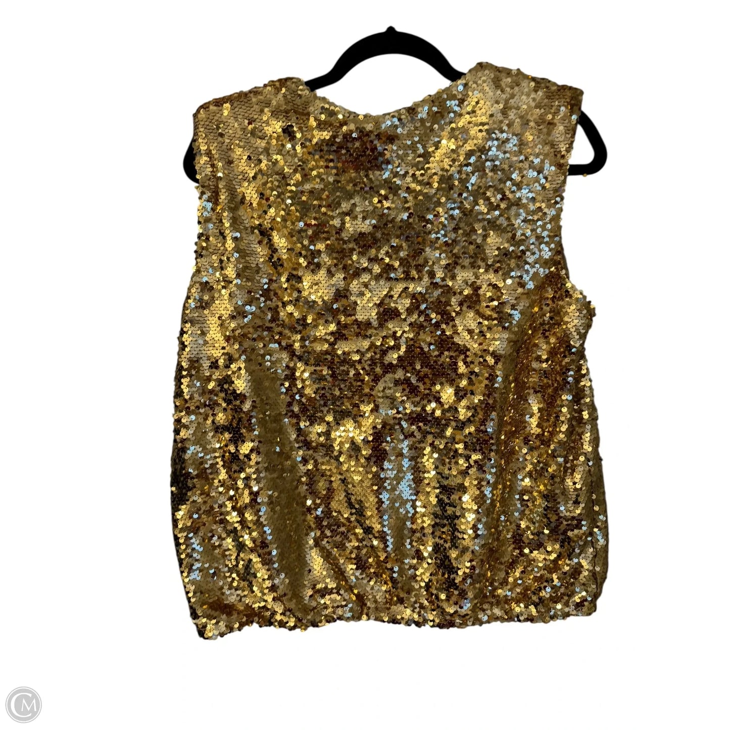 Blouse Sleeveless By Marc New York In Gold, Size: M