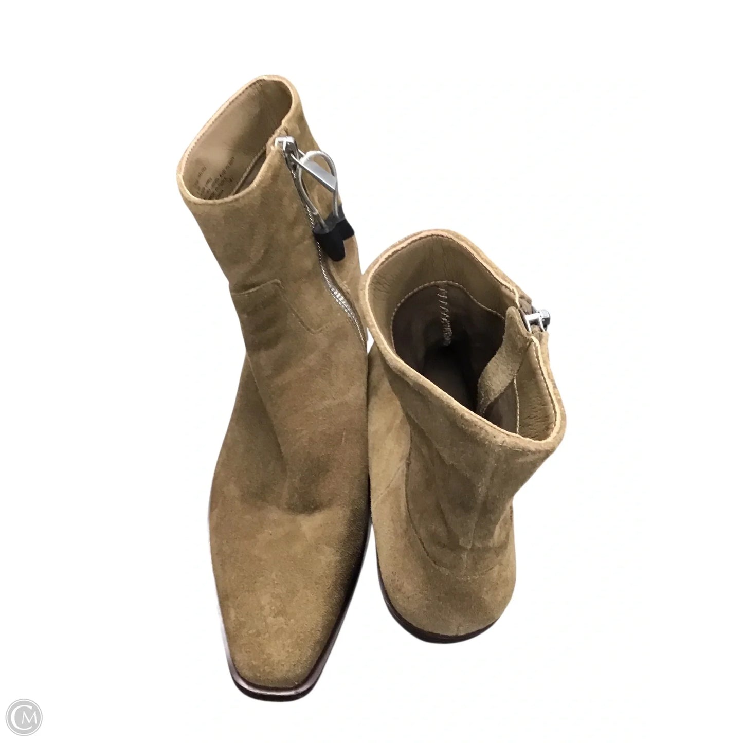 Boots Ankle Heels By Steve Madden In Tan, Size: 6.5