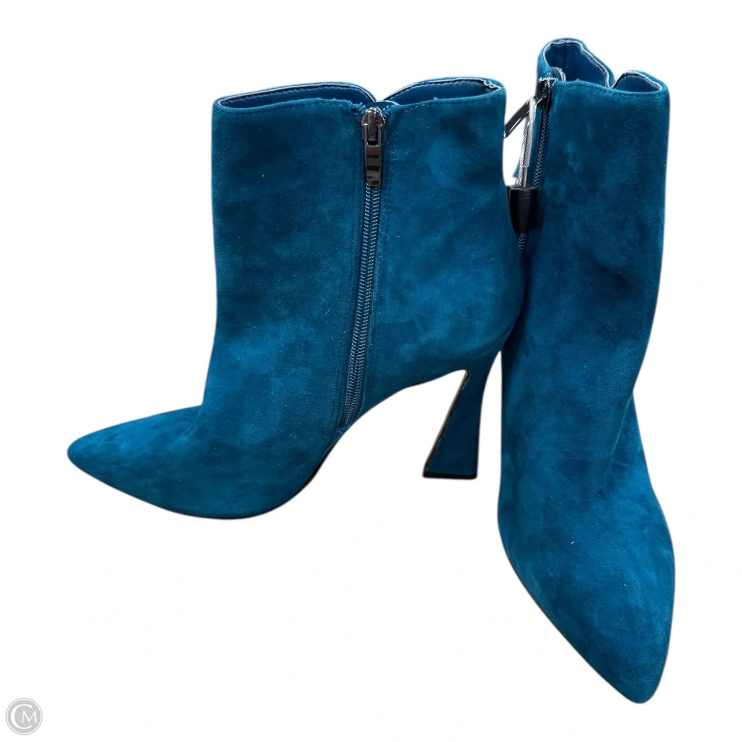 Boots Ankle Heels By Nine West In Blue, Size: 9.5