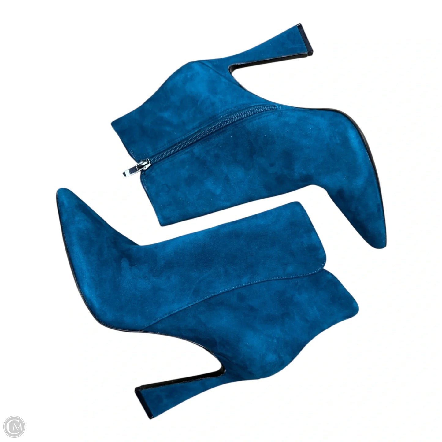 Boots Ankle Heels By Nine West In Blue, Size: 9.5
