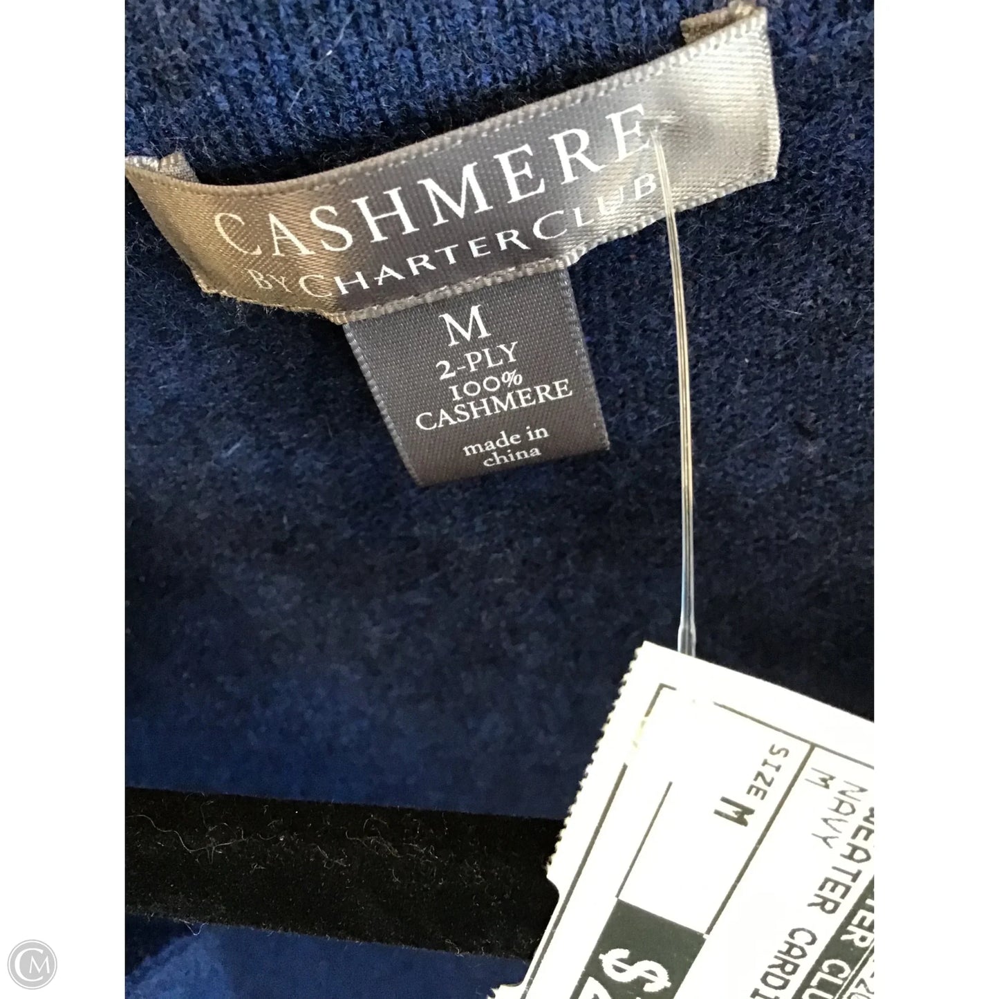 Sweater Cardigan Cashmere By Charter Club In Navy, Size: M