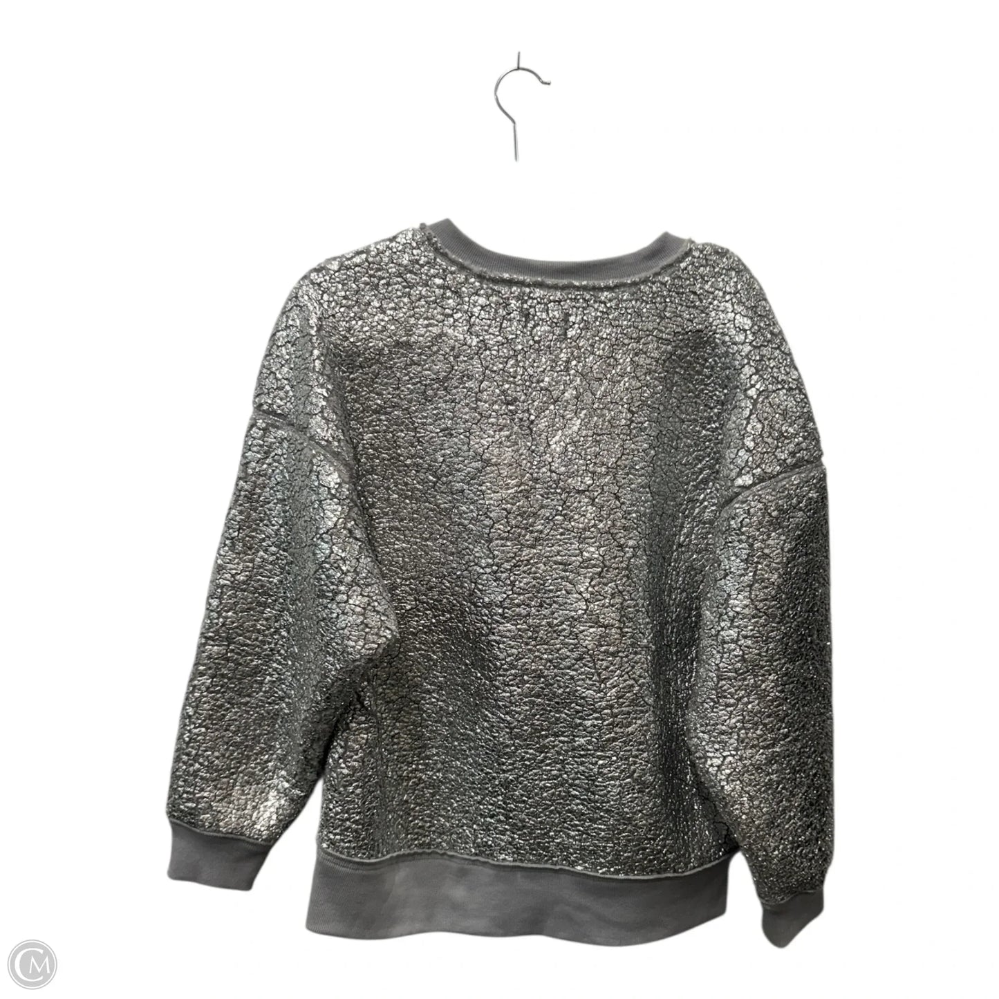 Sweatshirt Crewneck By Pilcro In Silver, Size: M