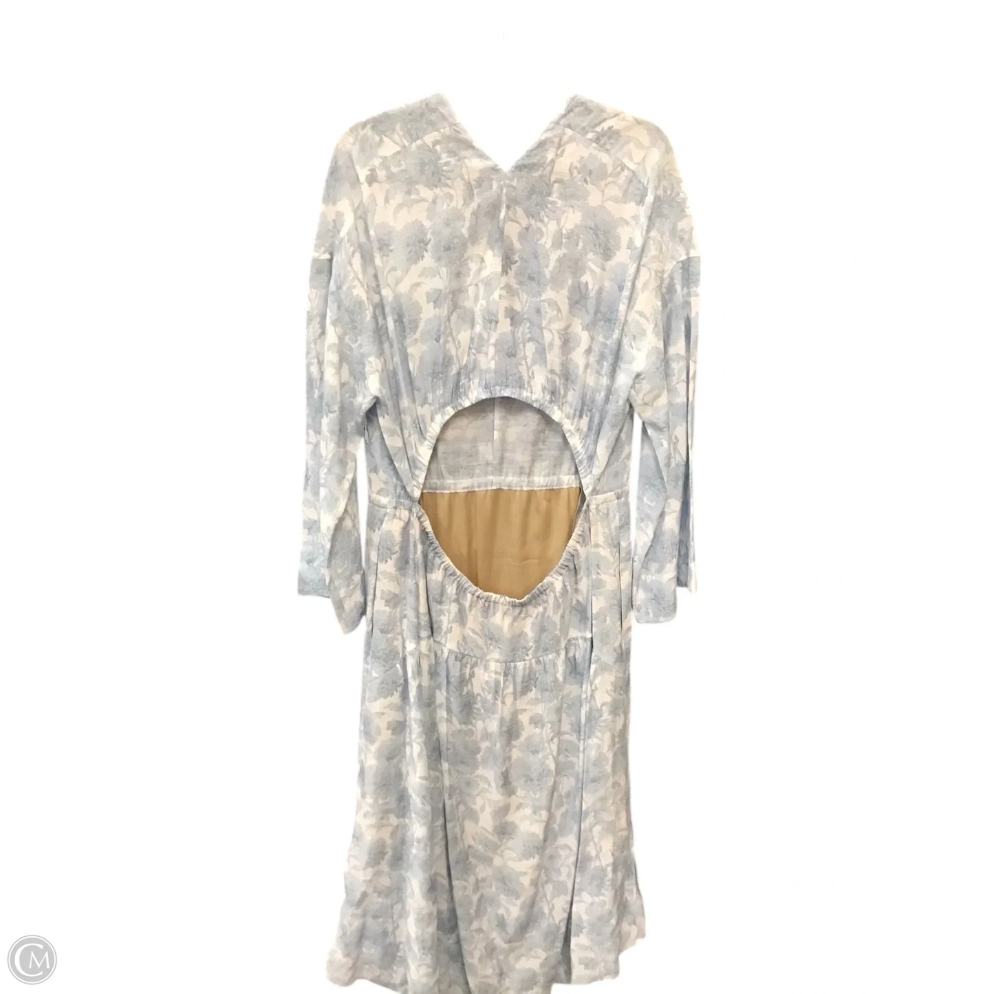 Dress Casual Maxi By Vince In Blue & White, Size: Xl