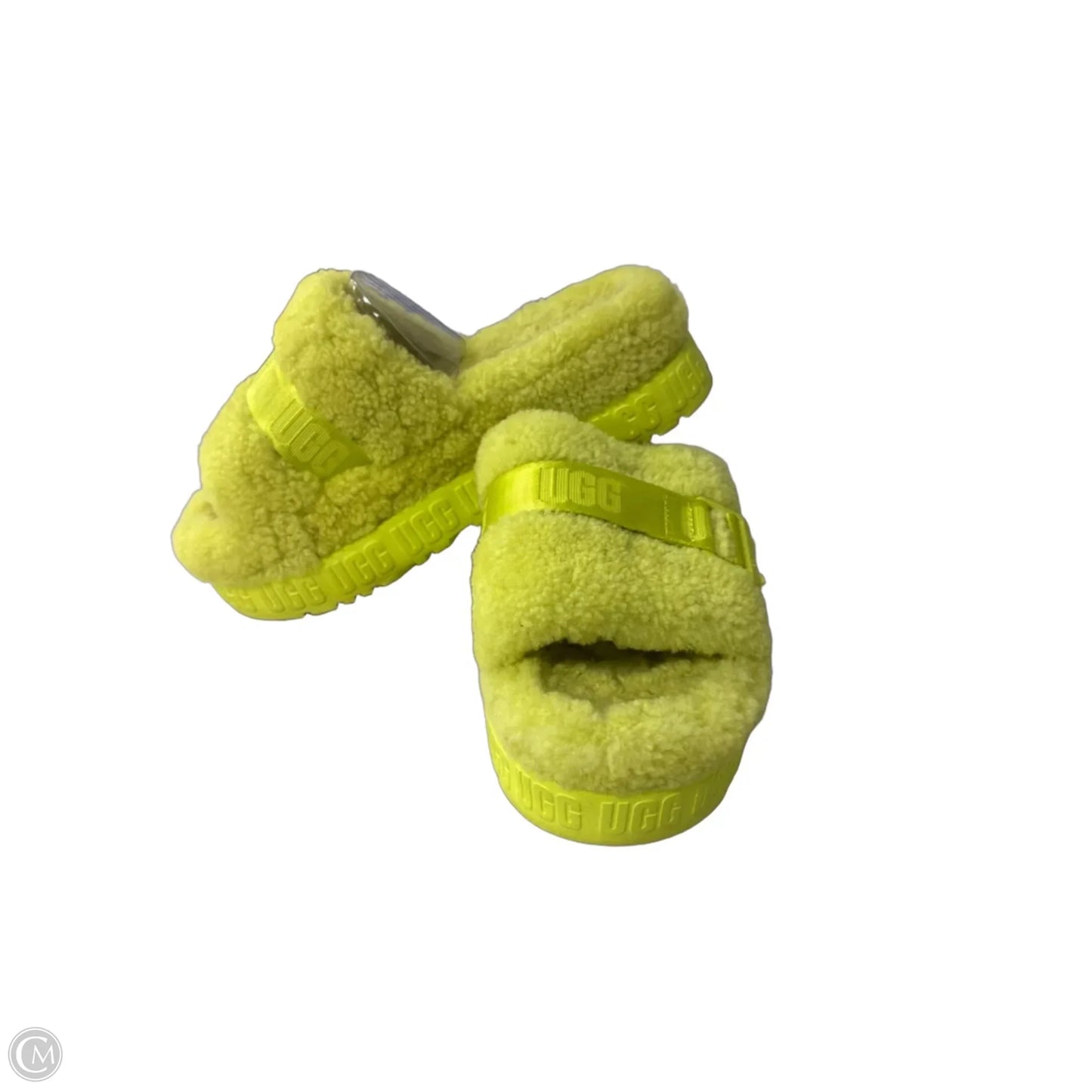 Shoes Designer By Ugg In Chartreuse, Size: 7