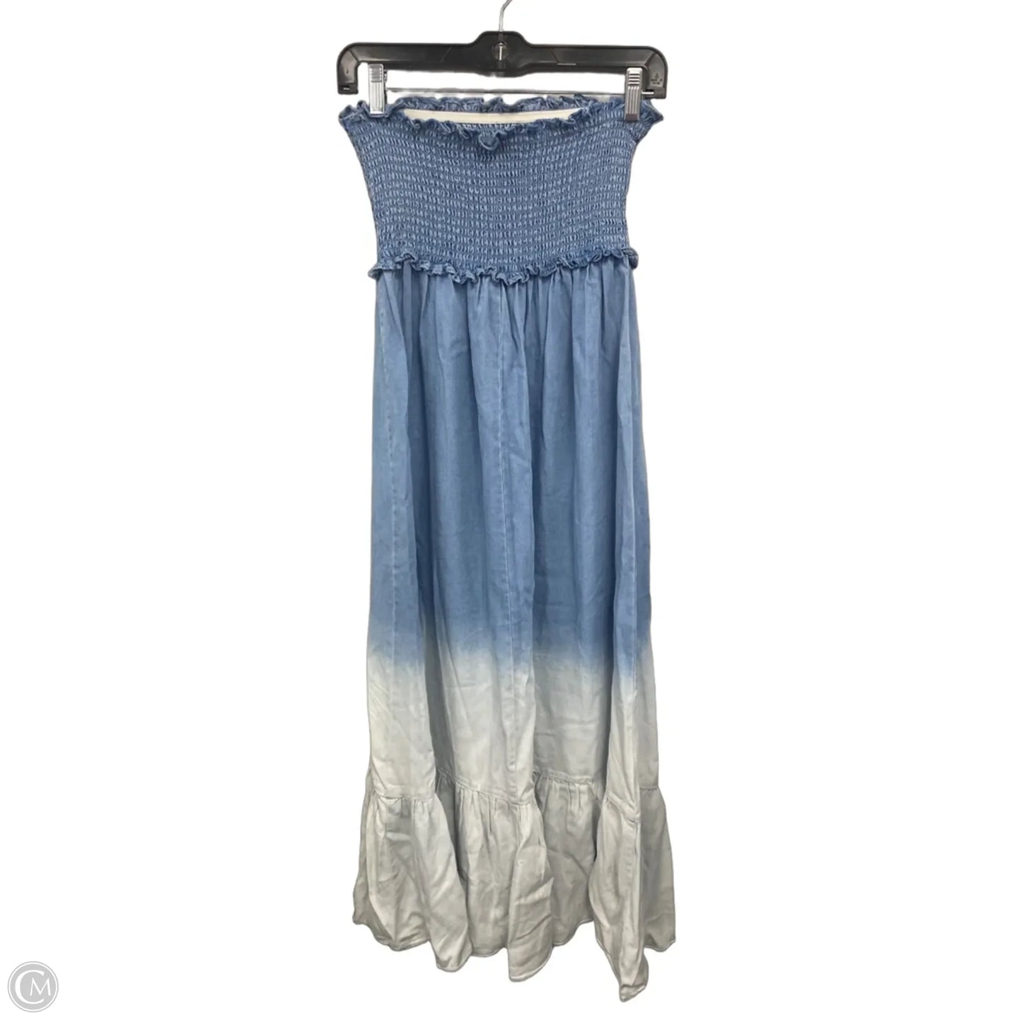 Dress Casual Maxi By Hem & Thread In Blue & White, Size: L