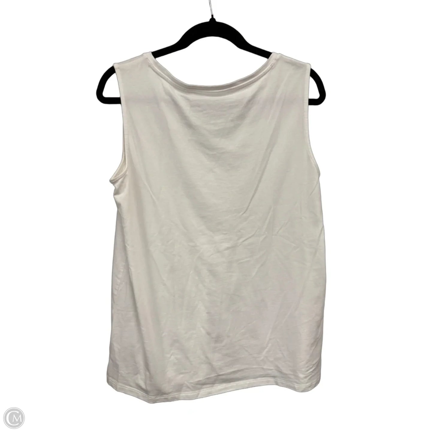 Top Sleeveless Basic By Lands End In White, Size: L