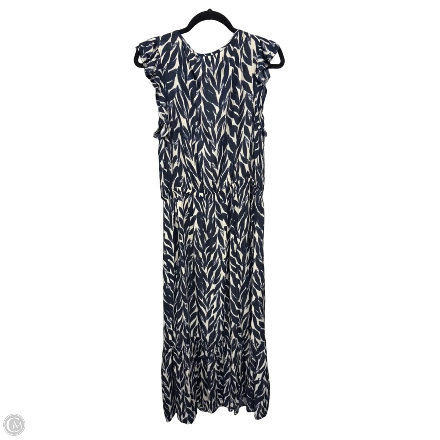 Dress Casual Maxi By Bella Dahl In Blue & Cream, Size: L