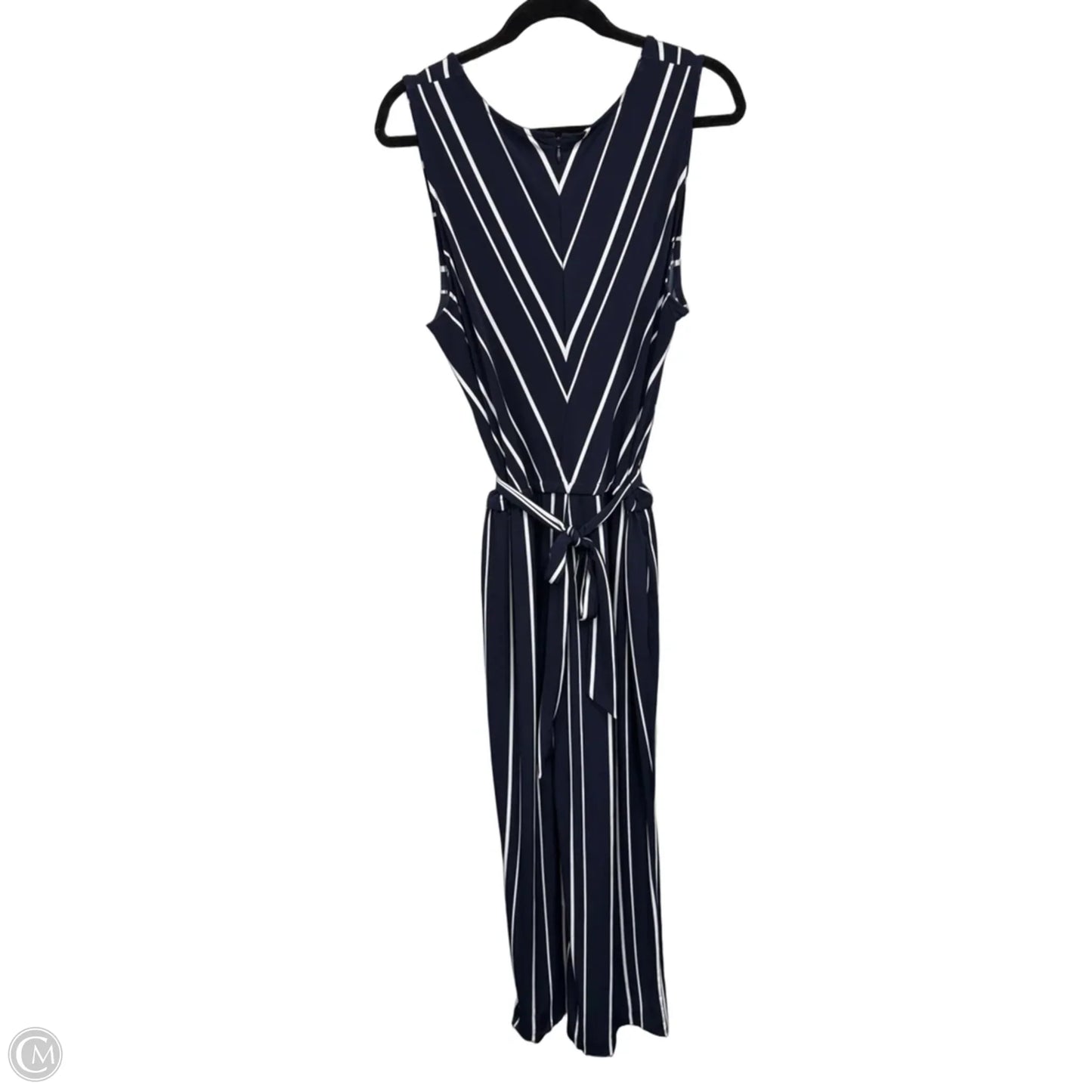 Jumpsuit By Chicos In Blue & White, Size: L
