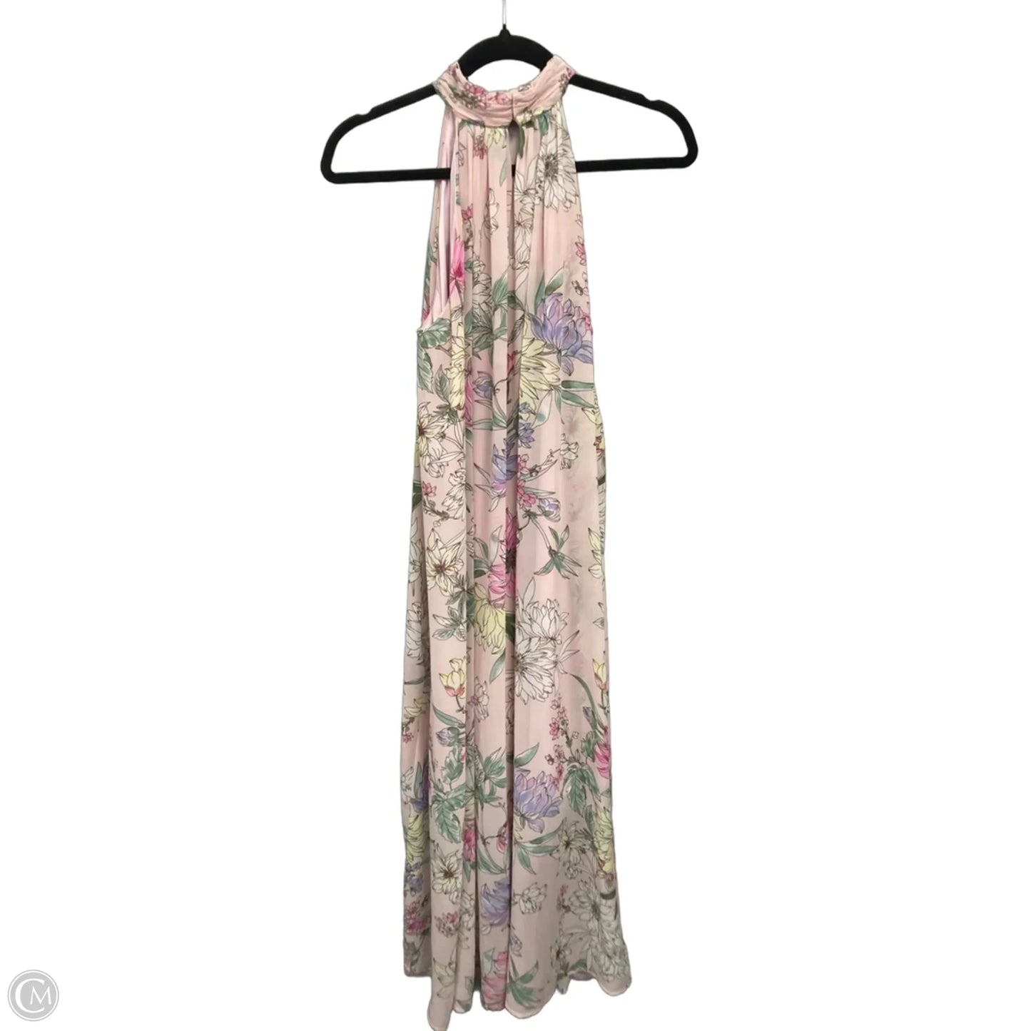Dress Casual Maxi By H&m In Green & Pink, Size: 6