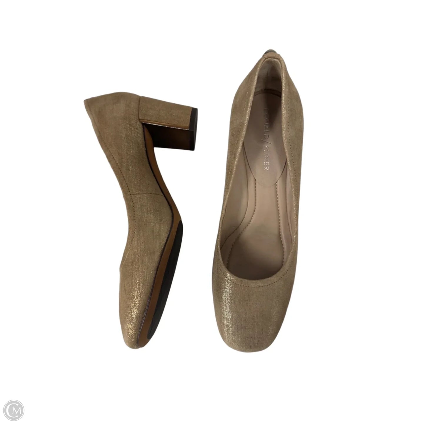 Shoes Heels Block By Donald Pliner In Gold, Size: 7