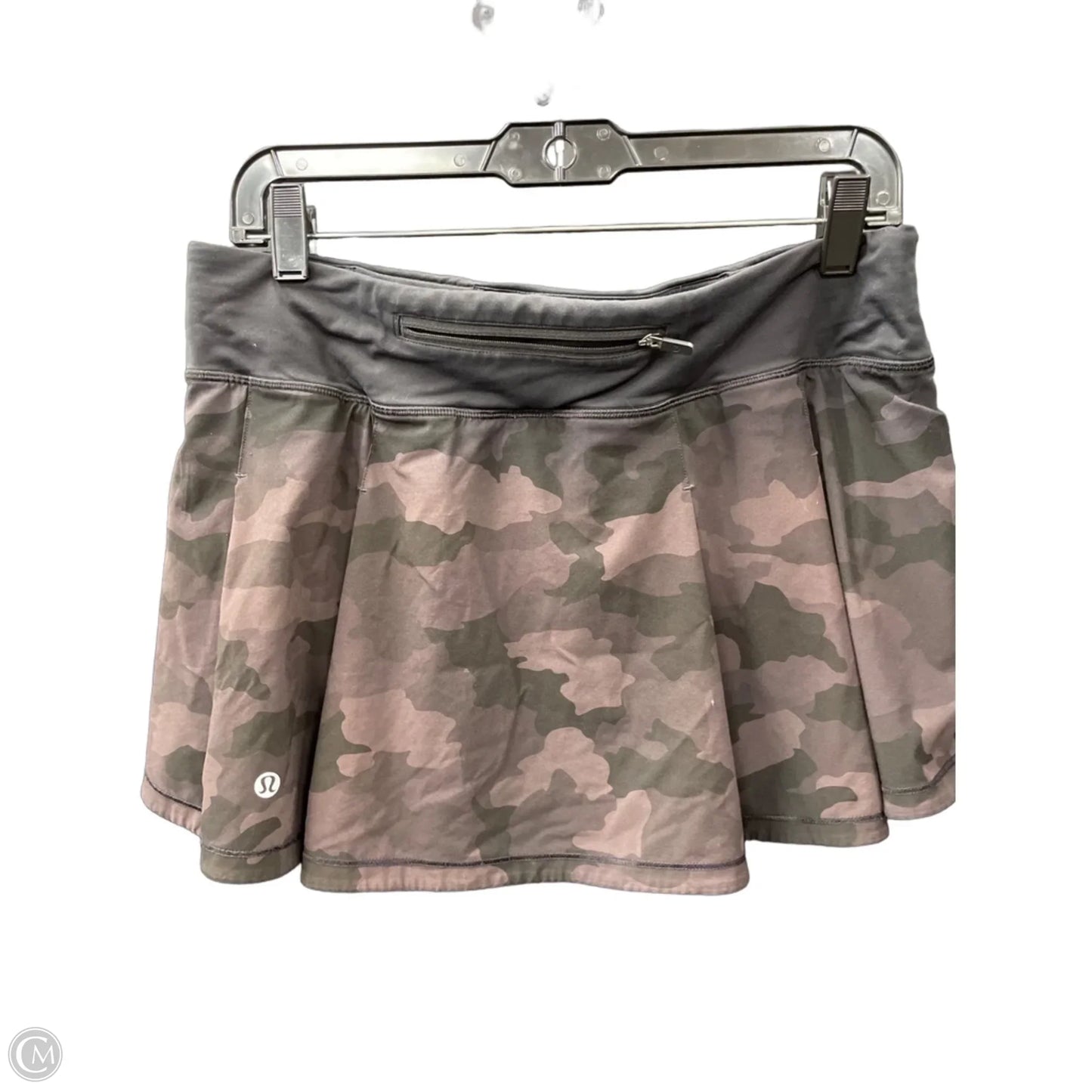 Athletic Skirt By Lululemon In Camouflage Print, Size: 10