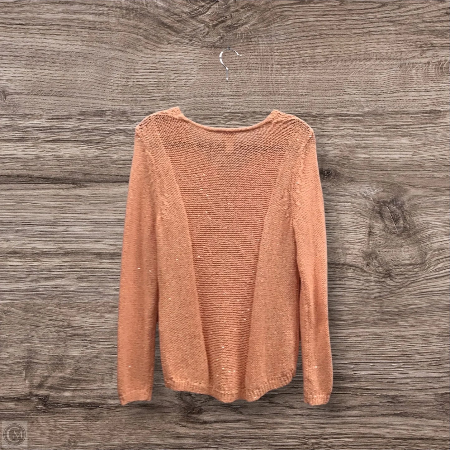 Sweater By Chicos In Peach, Size: L