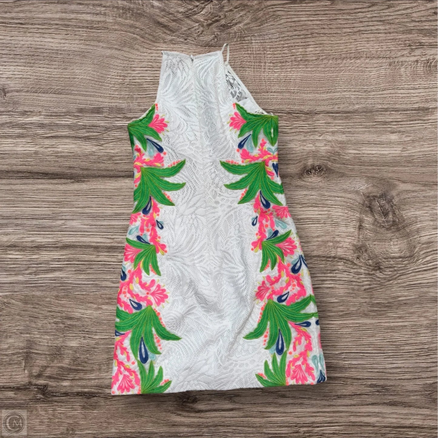 Dress Designer By Lilly Pulitzer In Green & White, Size: 0p