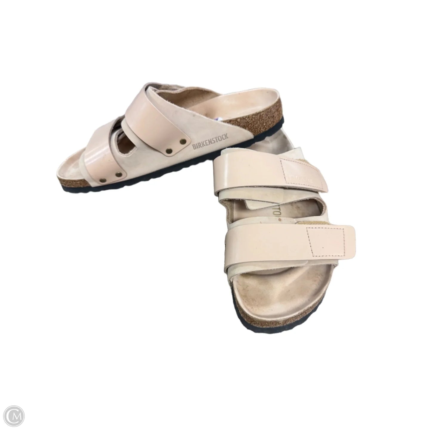 Sandals Flats By Birkenstock In Tan, Size: 10