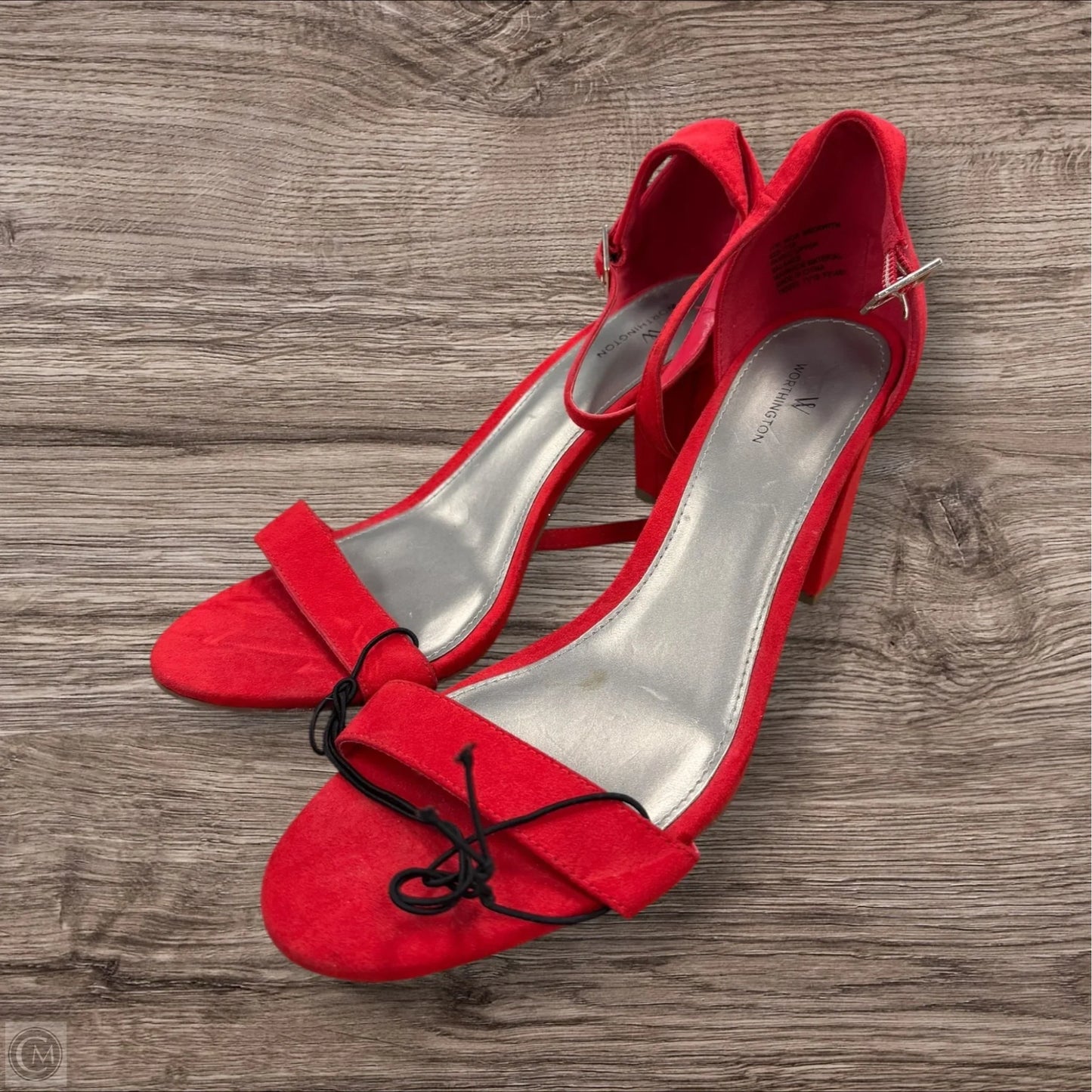 Sandals Heels Block By Worthington In Red, Size: 11