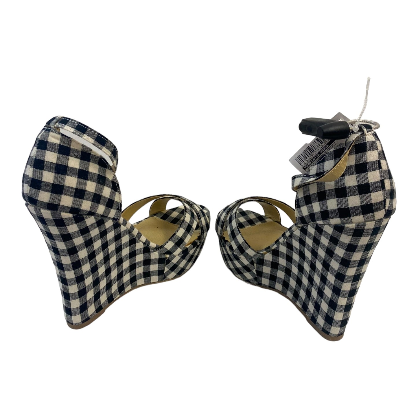 Blue Sandals Heels Wedge Charlotte Russe, Size 6