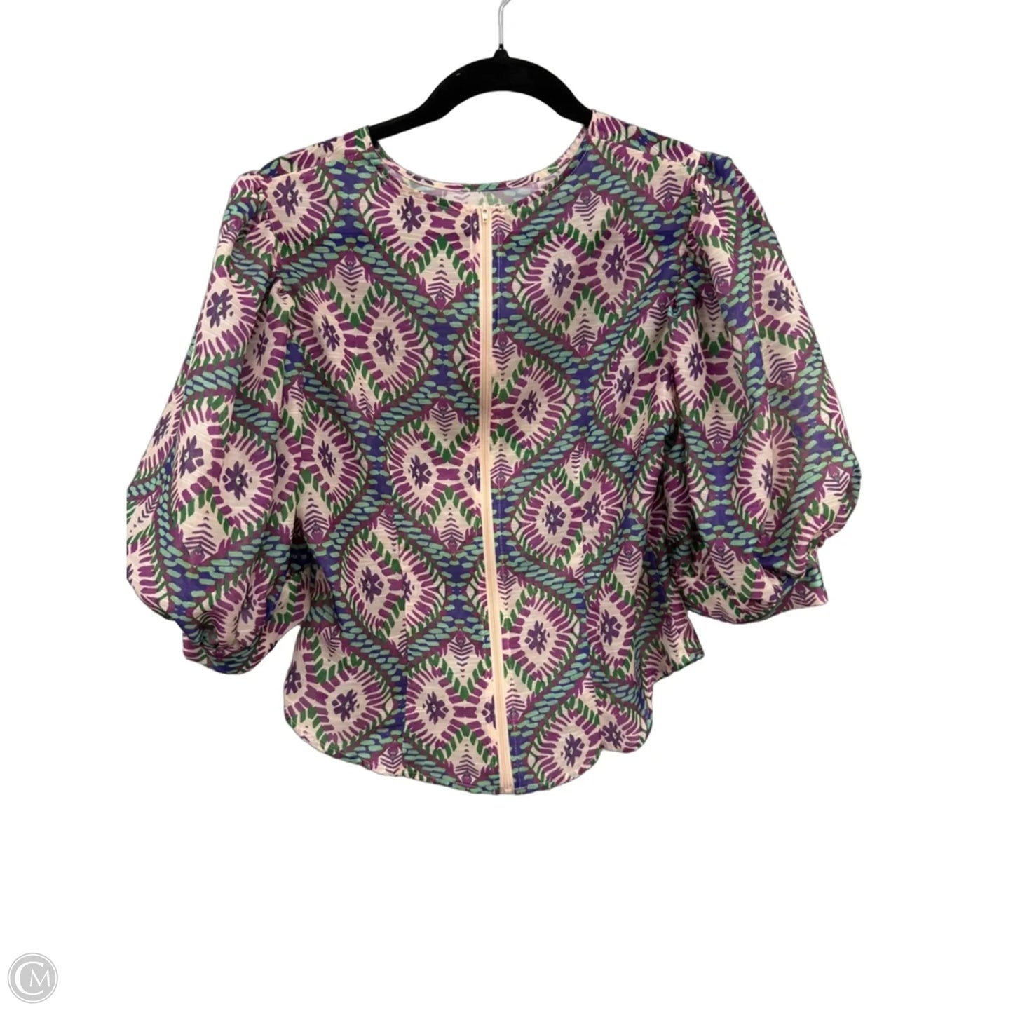 Top Short Sleeve By Clothes Mentor In Paisley Print, Size: S