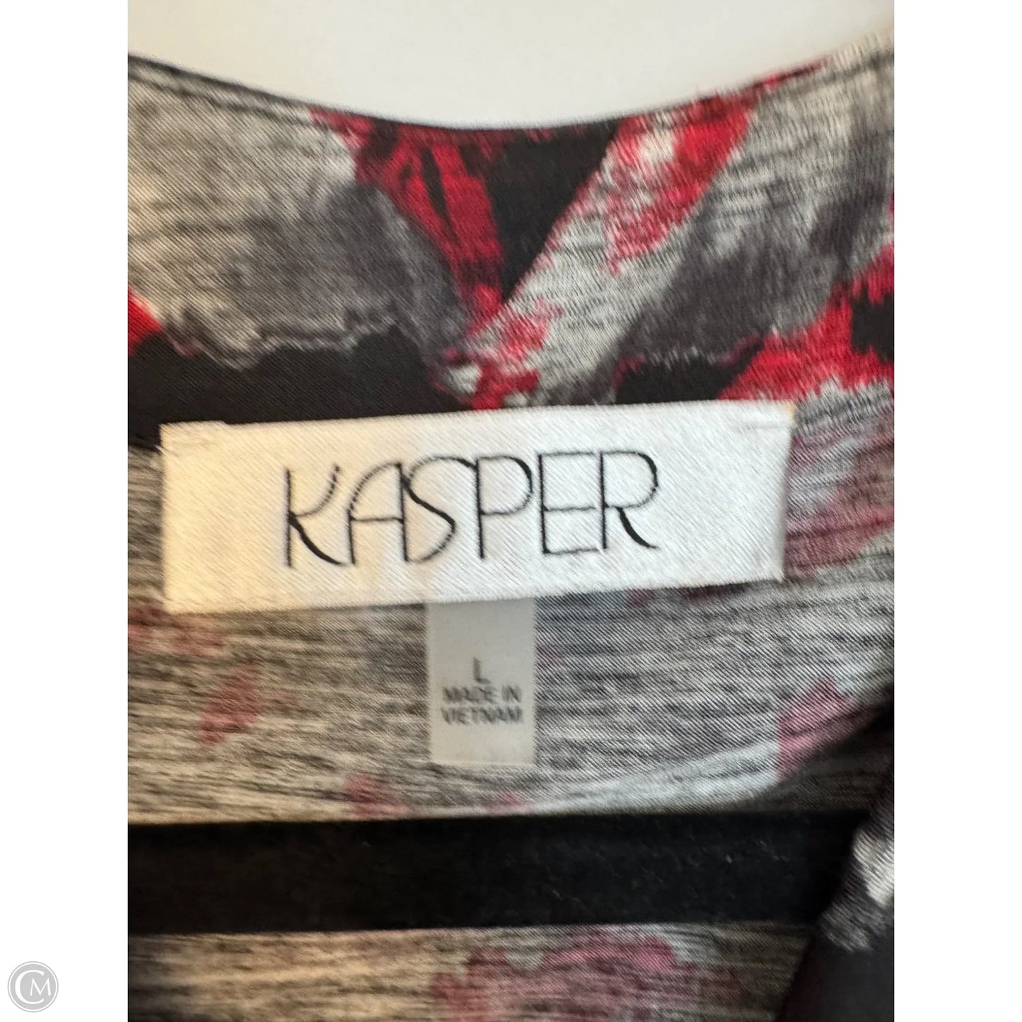 Top Sleeveless By Kasper In Black & Red, Size: L