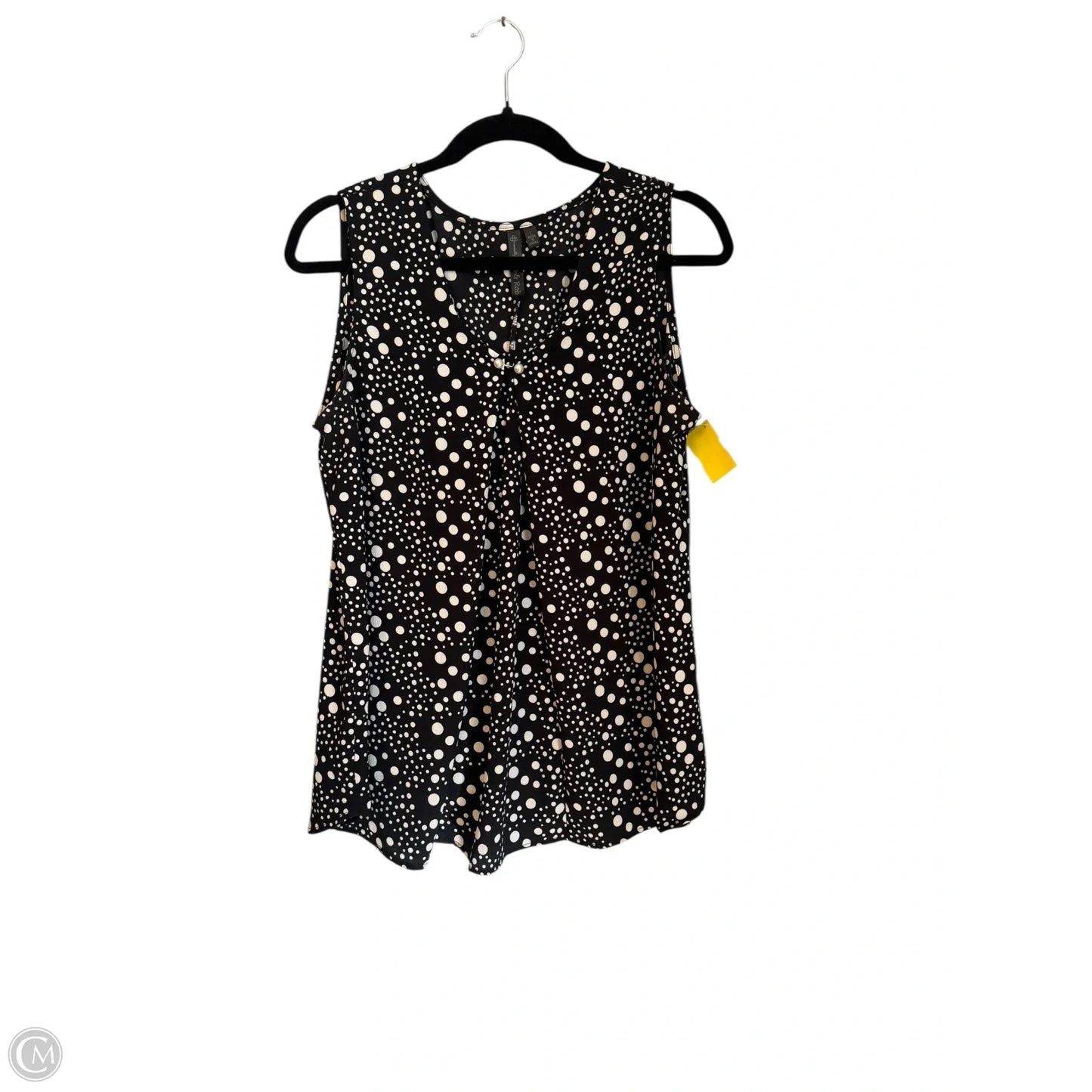 Blouse Sleeveless By Clothes Mentor In Polkadot Pattern, Size: L