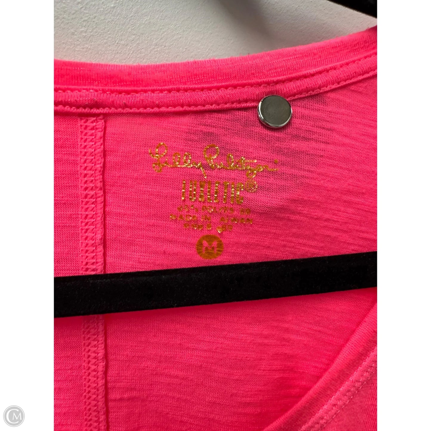 Top Short Sleeve Designer By Lilly Pulitzer In Pink, Size: M