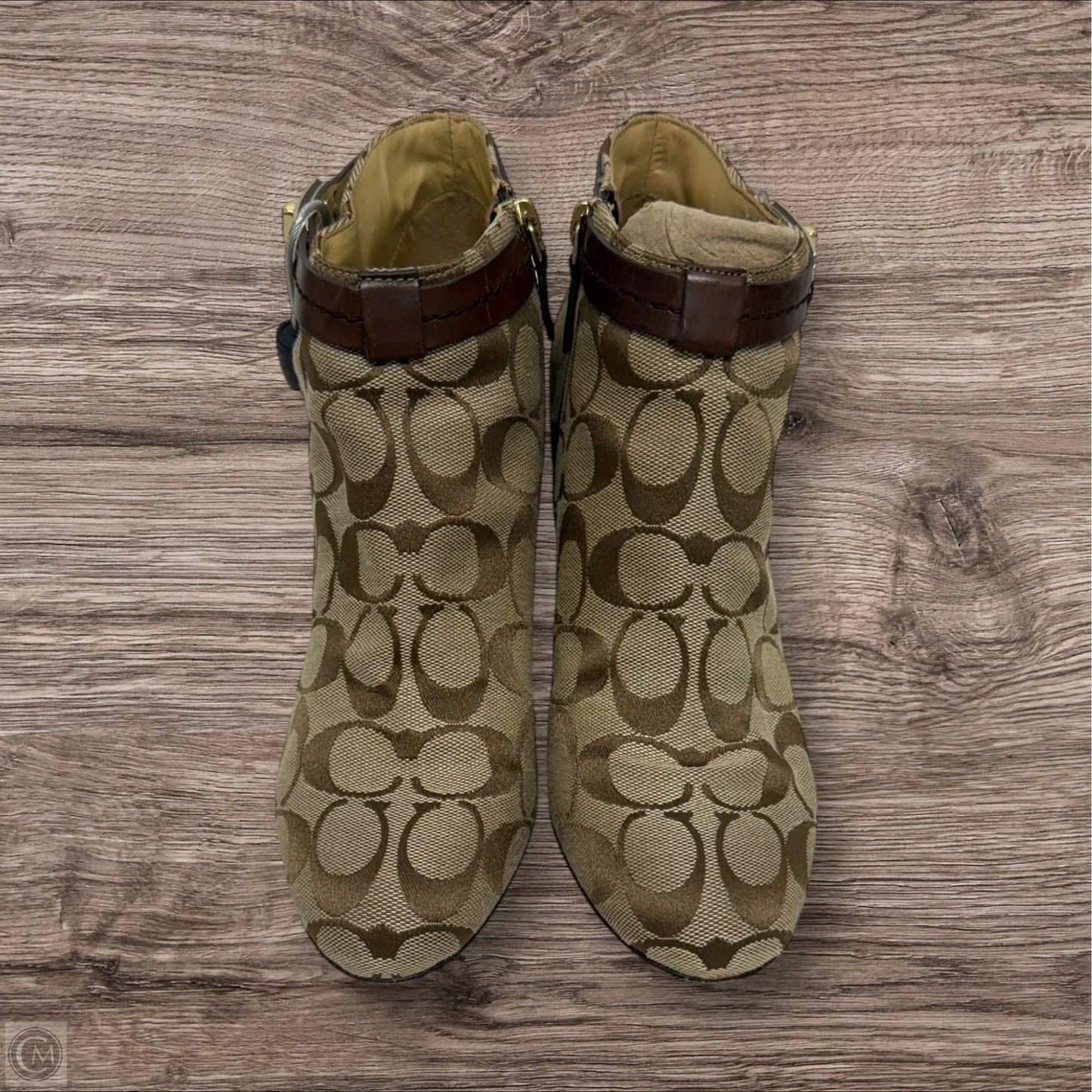 Shoes Designer By Coach In Brown & Tan, Size: 7