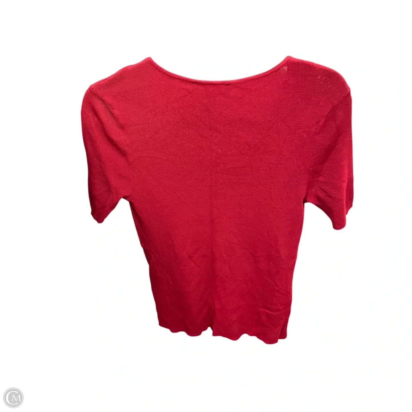 Top Short Sleeve By Joan Vass In Red, Size: Xl