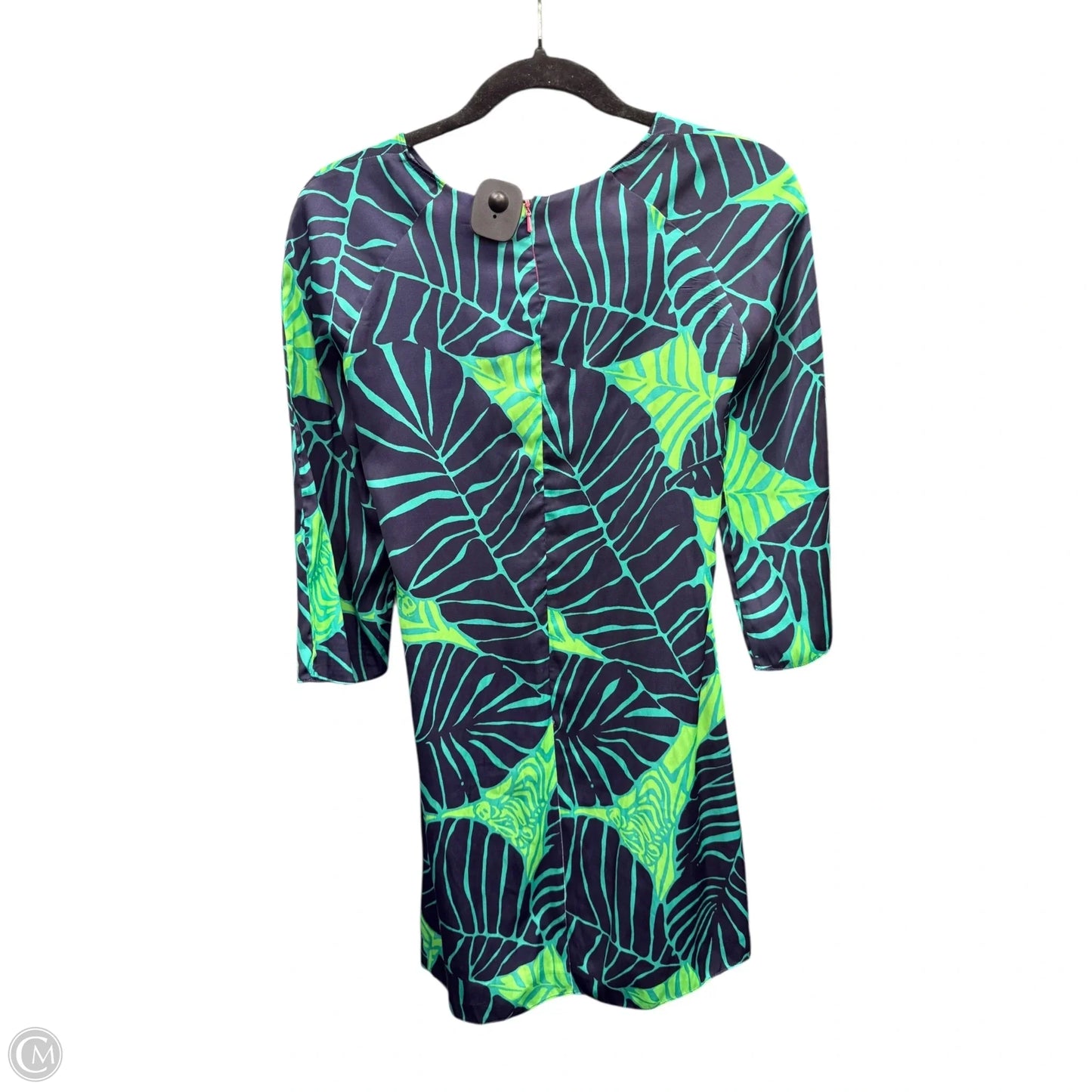 Dress Designer By Lilly Pulitzer In Blue & Green, Size: 0