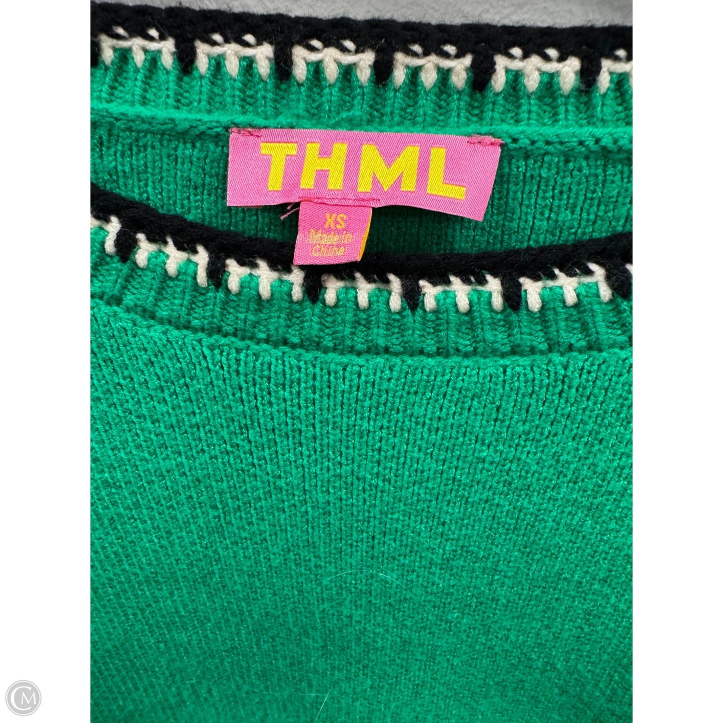Sweater Short Sleeve By Thml In Green, Size: Xs