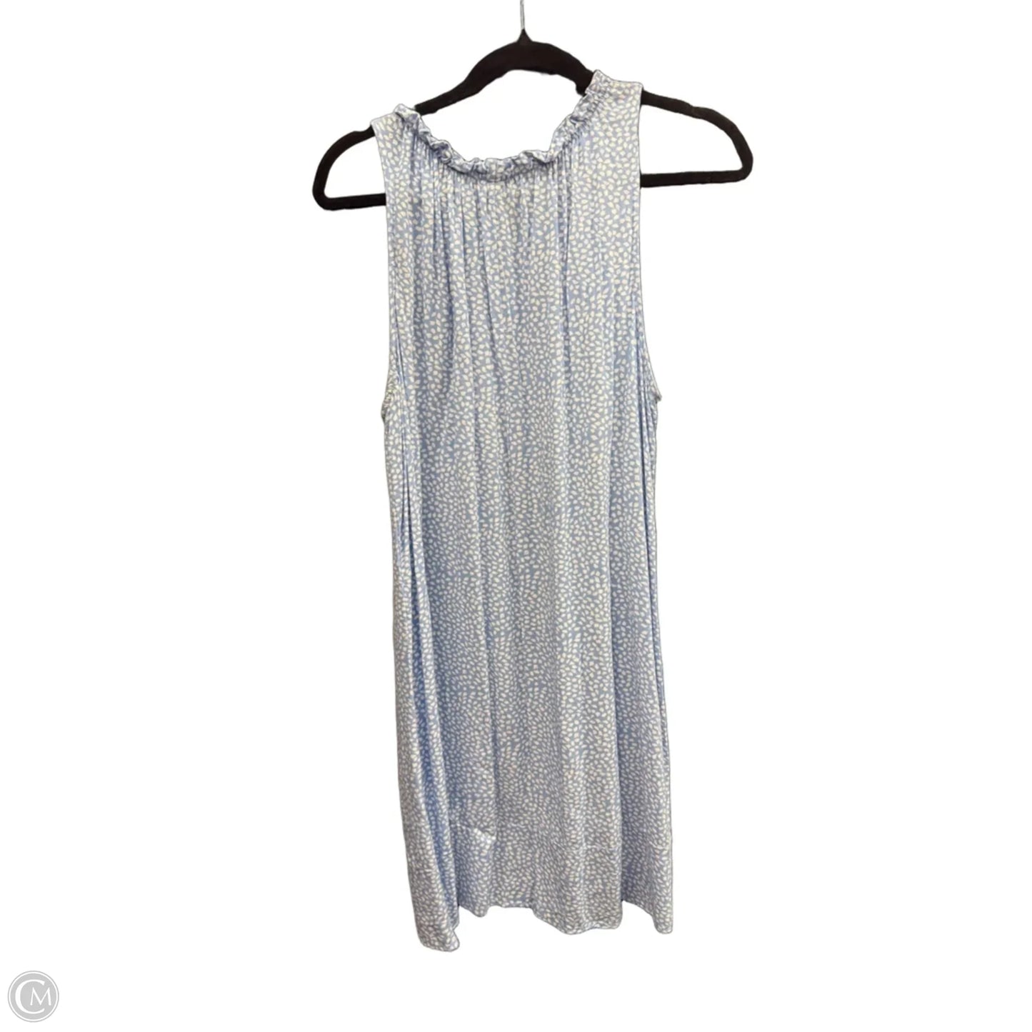 Dress Casual Short By Clothes Mentor In Blue & White, Size: L