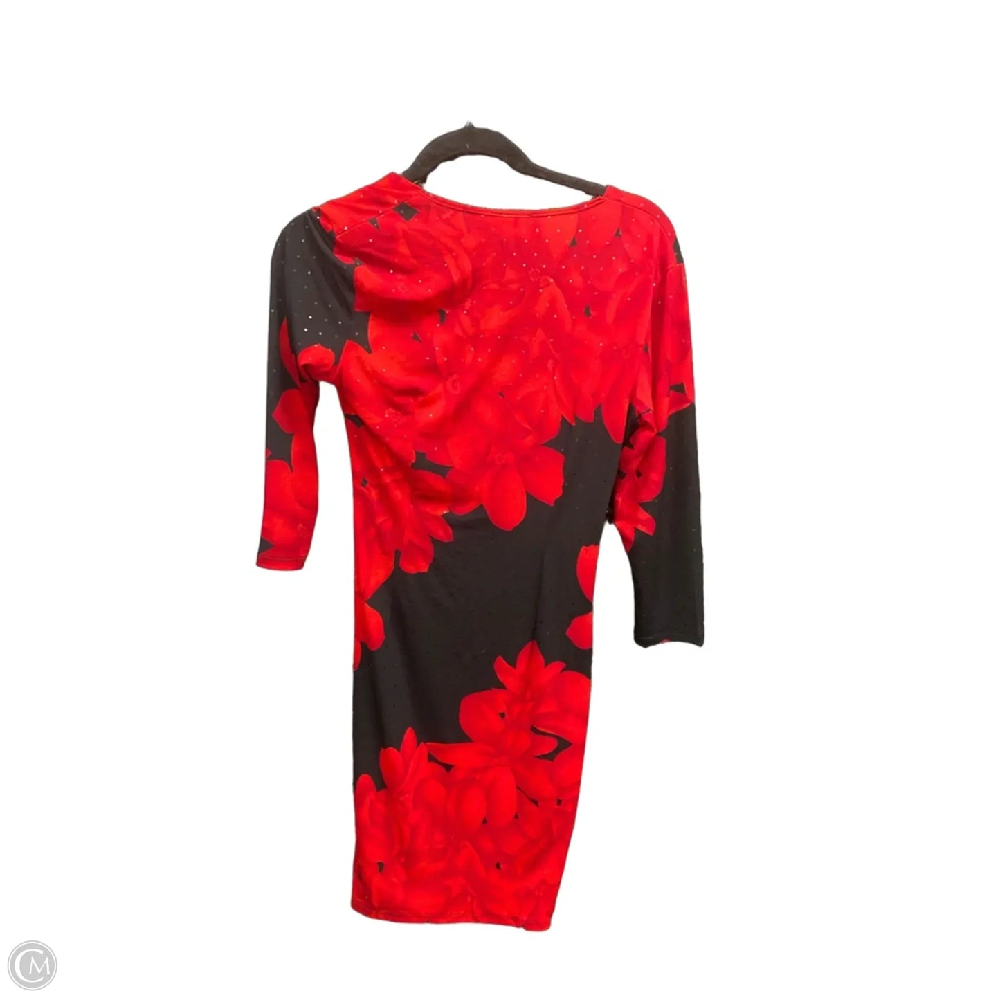 Dress Casual Midi By Clara Sun Woo In Black & Red, Size: Xs