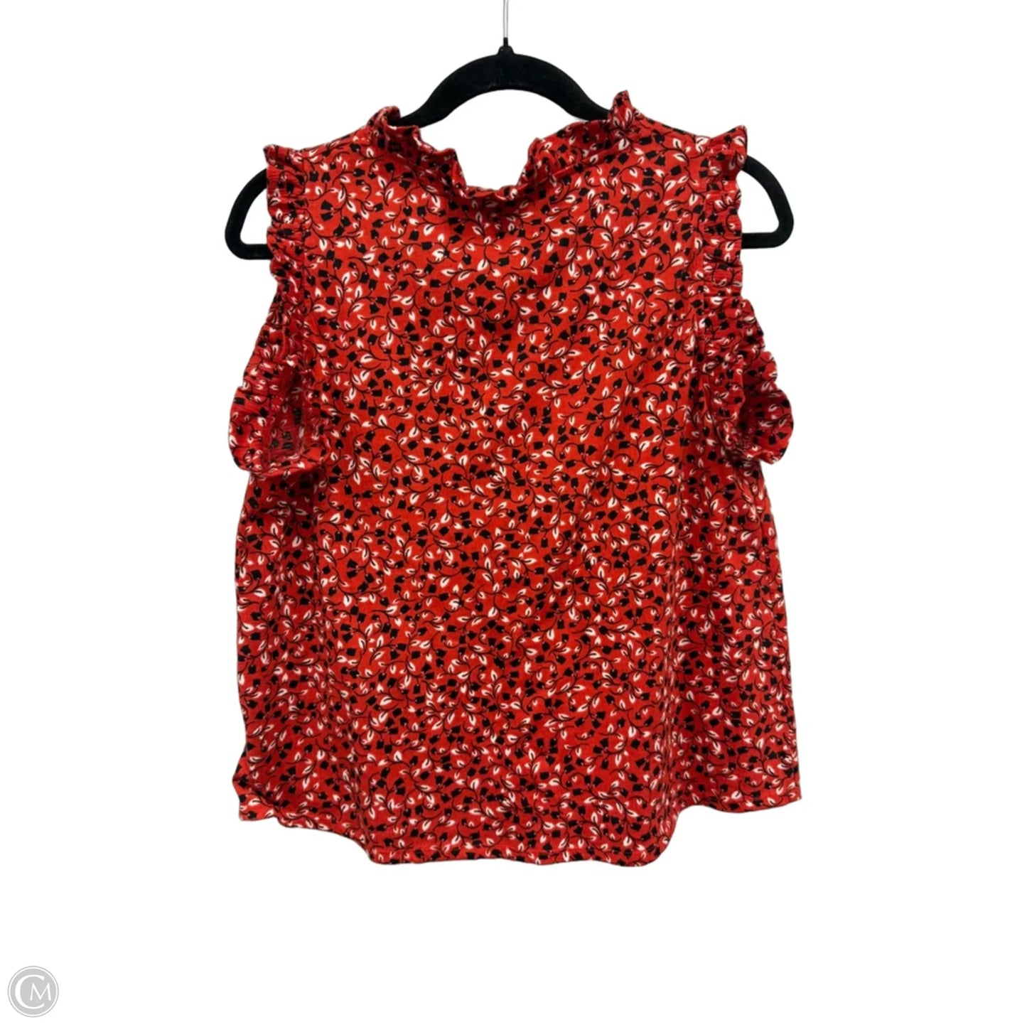 Top Sleeveless By Who What Wear In Black & Red, Size: M