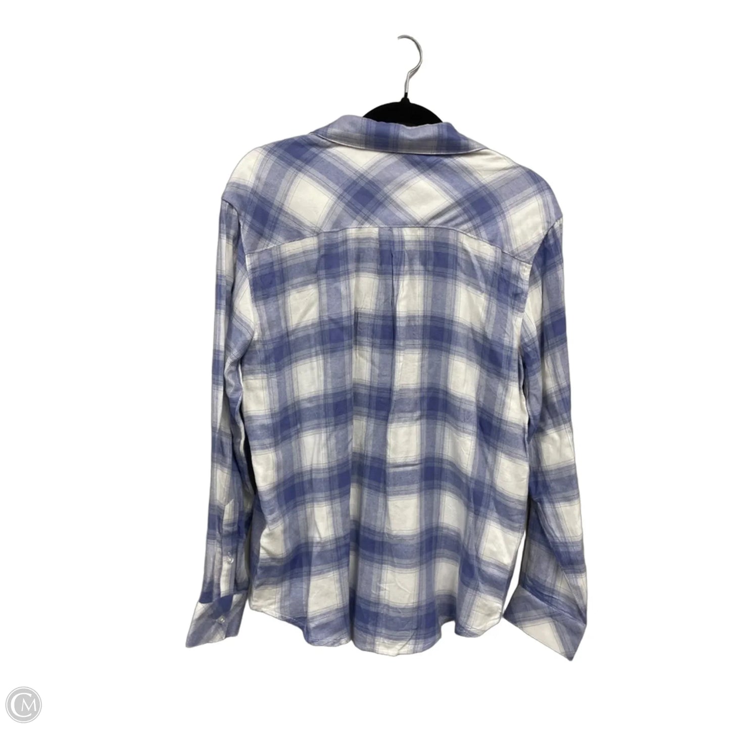 Top Long Sleeve By Market & Spruce In Blue & White, Size: S