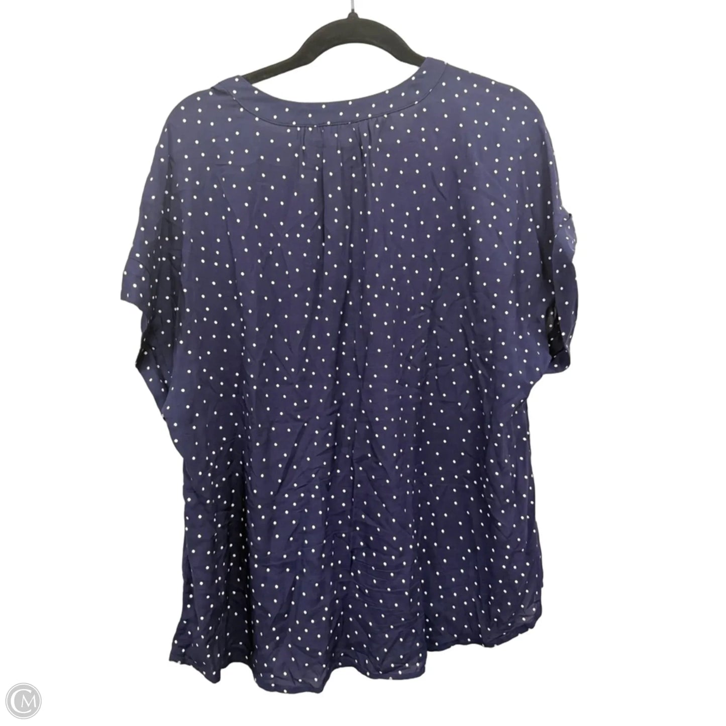 Top Short Sleeve By Gap In Blue & White, Size: Xl