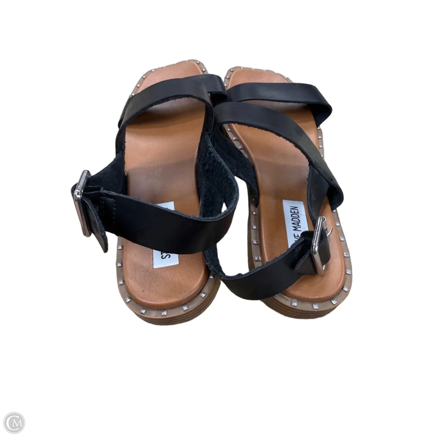 Sandals Flats By Steve Madden In Black, Size: 7.5