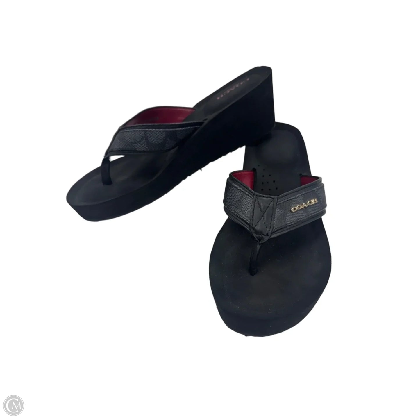 Sandals Designer By Coach In Black, Size: 8