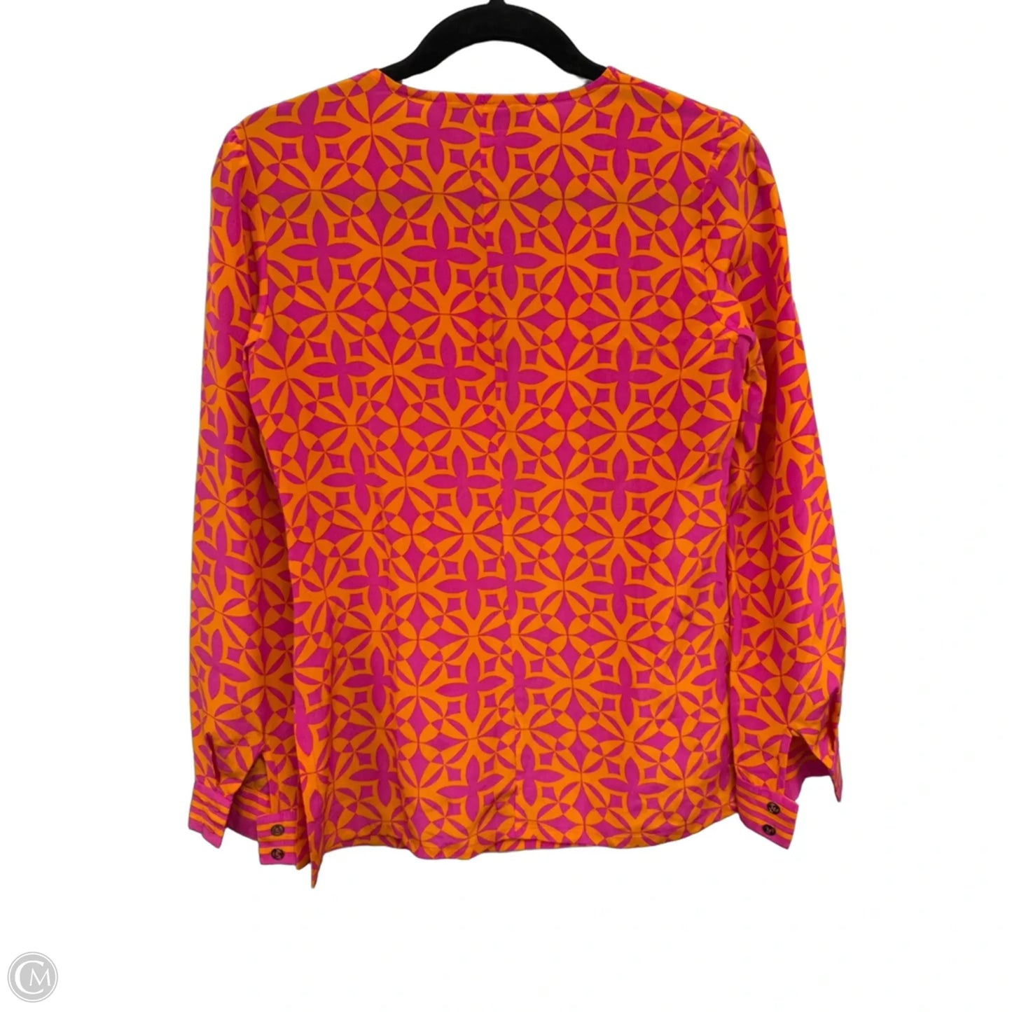 Top Long Sleeve By Trina Turk In Orange & Pink, Size: Xsp